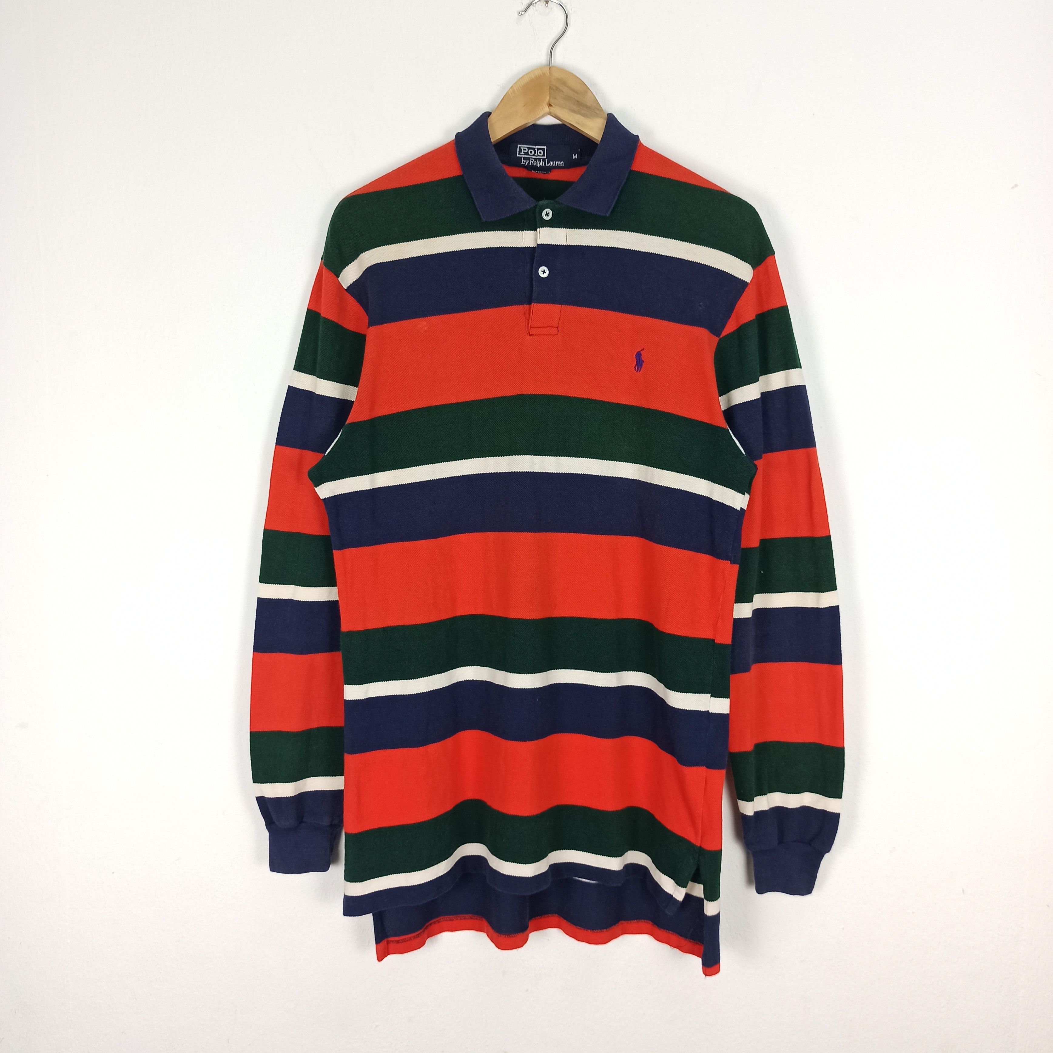 Polo Ralph Lauren 🔥Vintage🔥 Polo Ralph Lauren Striped Long Sleeve Tees Polo Size US M / EU 48-50 / 2 - 1 Thumbnail