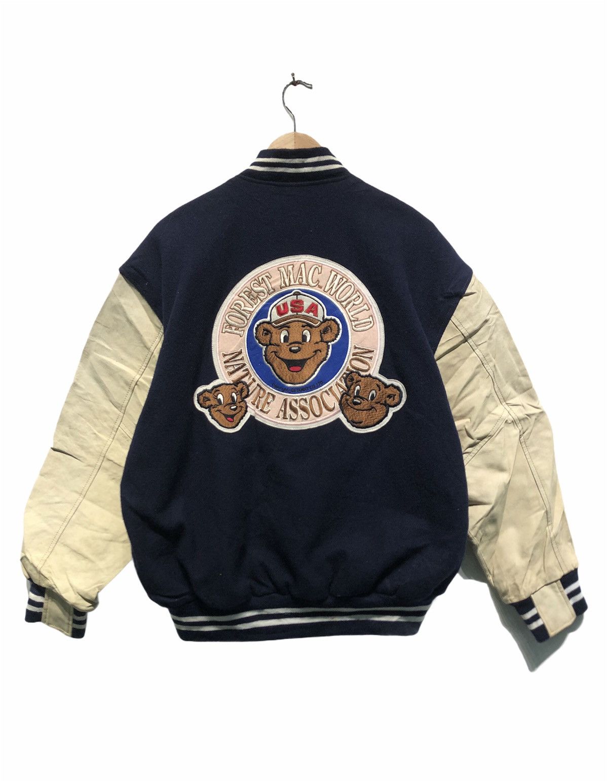 Vintage AJ1 Forest Mac World Natural Association Varsity Jacket Size US L / EU 52-54 / 3 - 1 Thumbnail