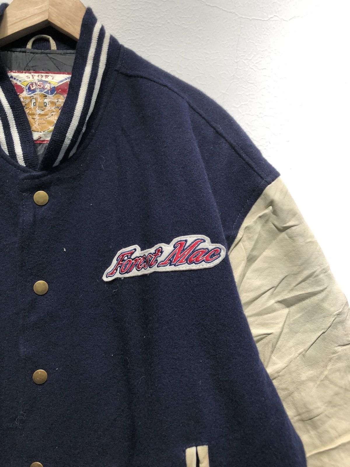 Vintage AJ1 Forest Mac World Natural Association Varsity Jacket Size US L / EU 52-54 / 3 - 3 Thumbnail