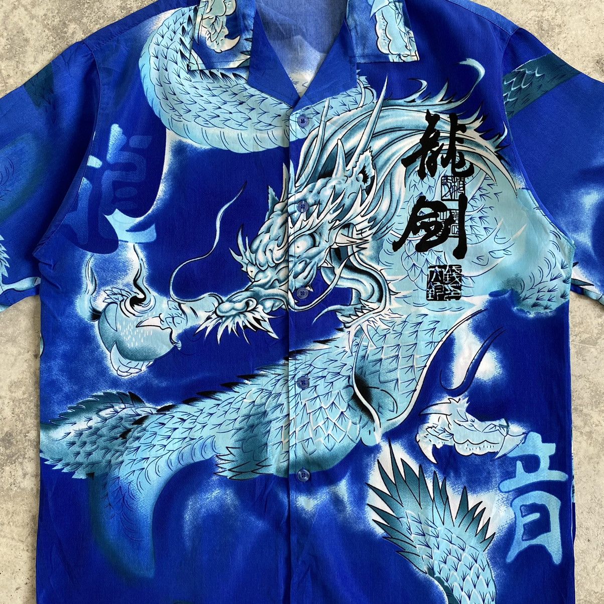 Vintage Vintage Flying Dragon Polyester Button Up Shirt Size US L / EU 52-54 / 3 - 5 Thumbnail
