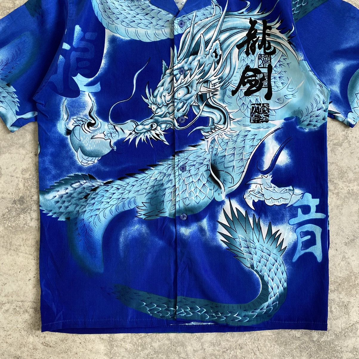 Vintage Vintage Flying Dragon Polyester Button Up Shirt Size US L / EU 52-54 / 3 - 4 Thumbnail