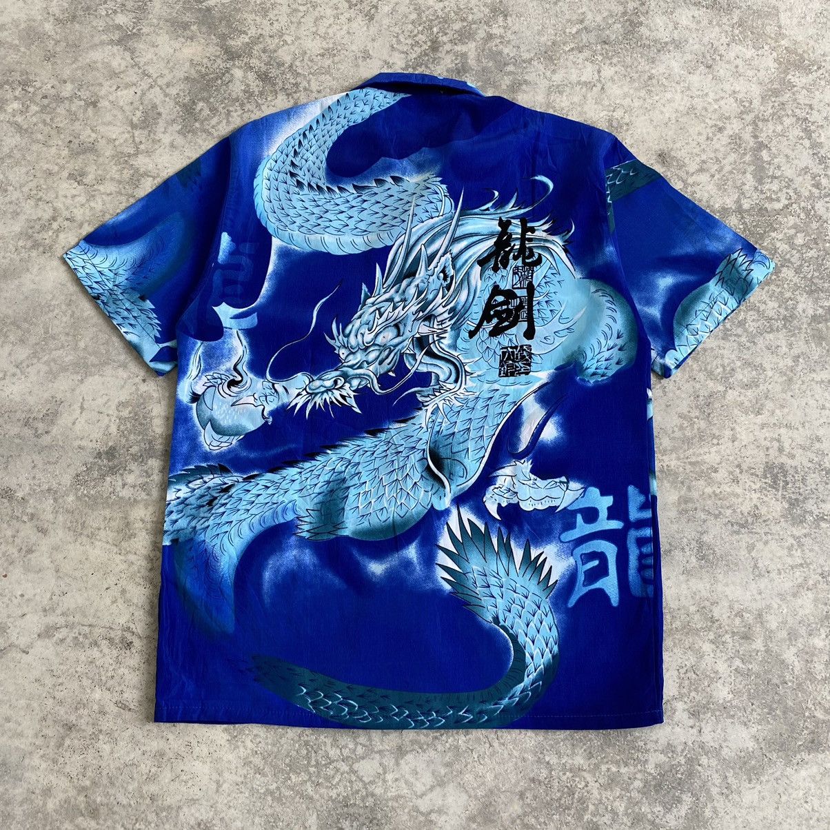 Vintage Vintage Flying Dragon Polyester Button Up Shirt Size US L / EU 52-54 / 3 - 10 Thumbnail