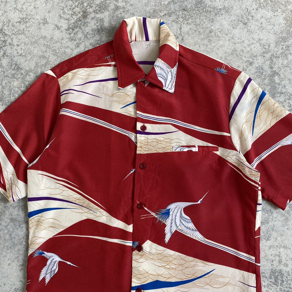 Vintage VTG 70’s Cranes Bird Single Stitch Polyester Shirt Size US S / EU 44-46 / 1 - 3 Thumbnail