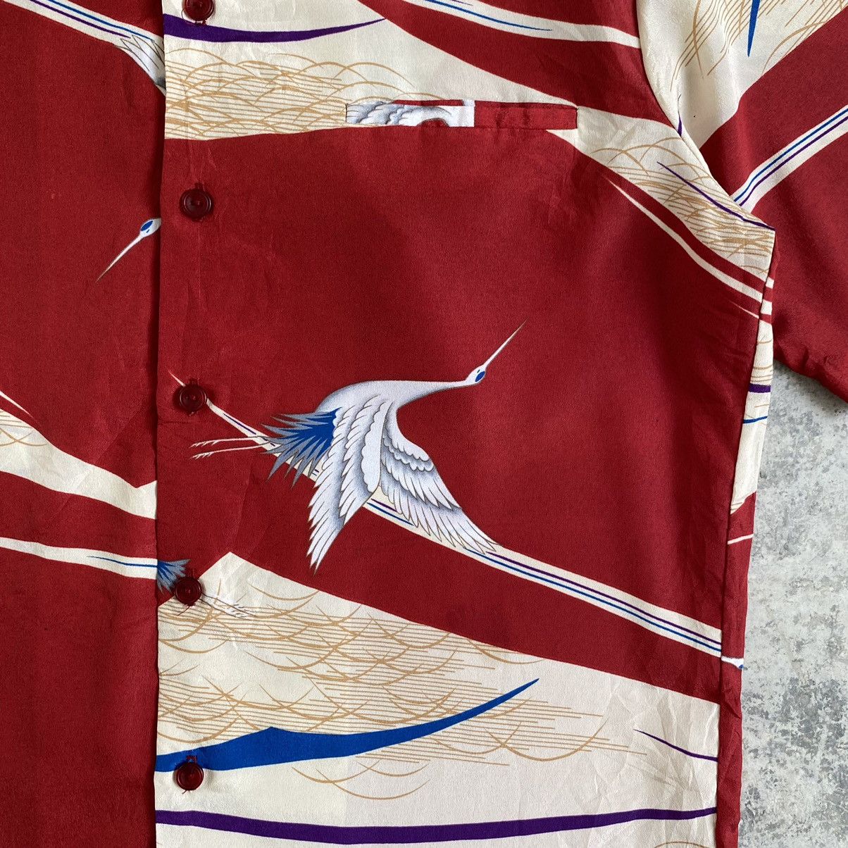 Vintage VTG 70’s Cranes Bird Single Stitch Polyester Shirt Size US S / EU 44-46 / 1 - 2 Thumbnail