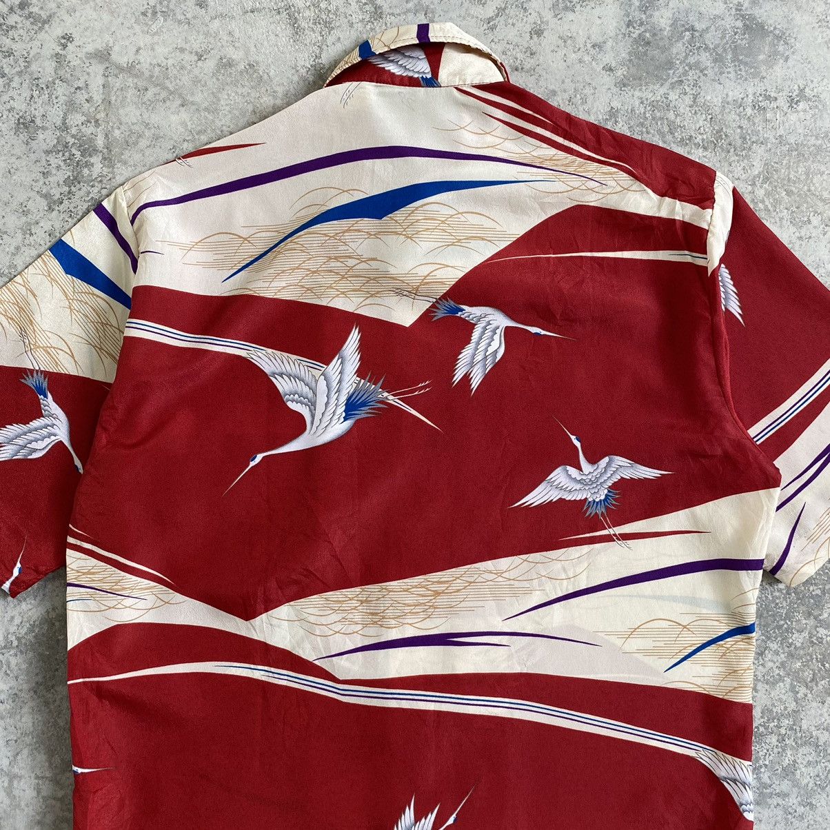 Vintage VTG 70’s Cranes Bird Single Stitch Polyester Shirt Size US S / EU 44-46 / 1 - 15 Thumbnail