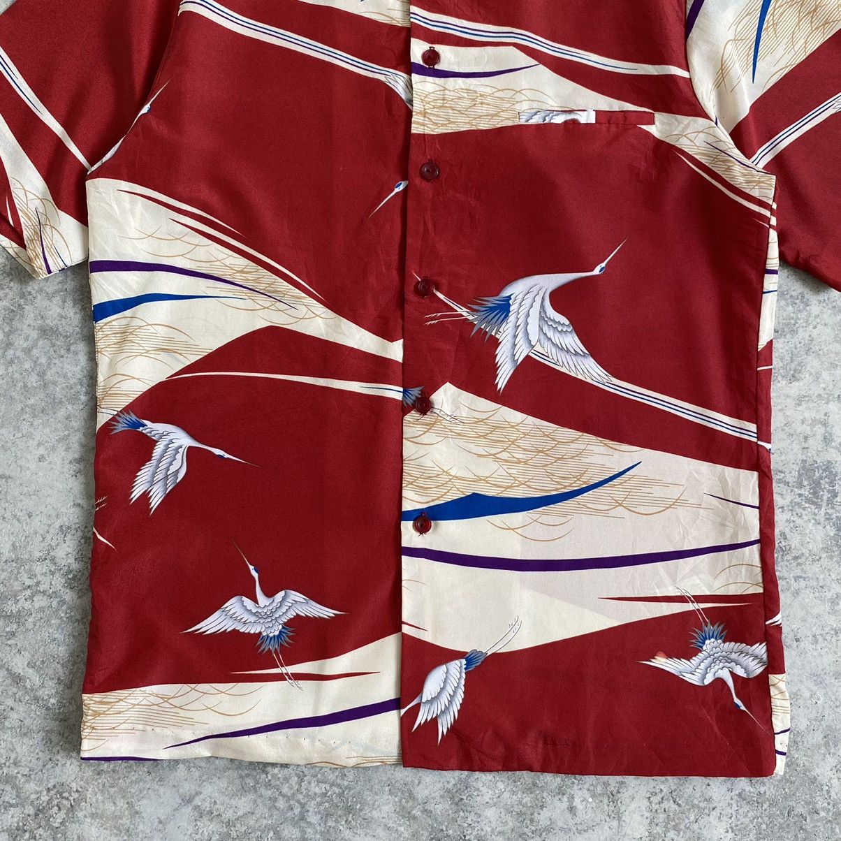 Vintage VTG 70’s Cranes Bird Single Stitch Polyester Shirt Size US S / EU 44-46 / 1 - 5 Thumbnail