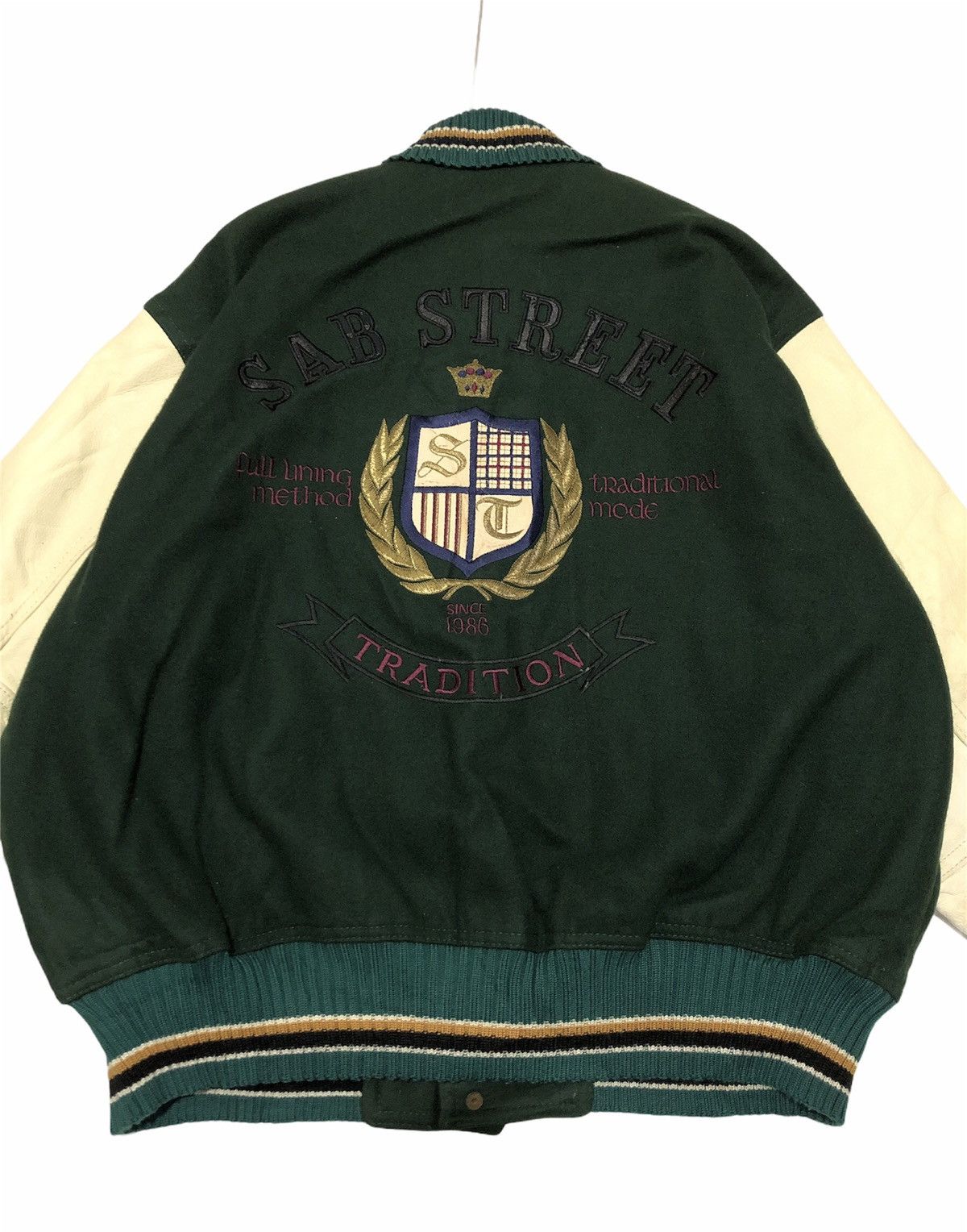 Vintage VJ15 Altelier Of SAB Big Logo Varsity Jacket Size US L / EU 52-54 / 3 - 2 Thumbnail