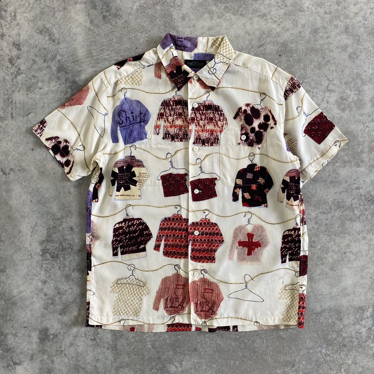 VTG 90's Nicole by Yukio Kabayashi "Hanging Clothes" Shirts