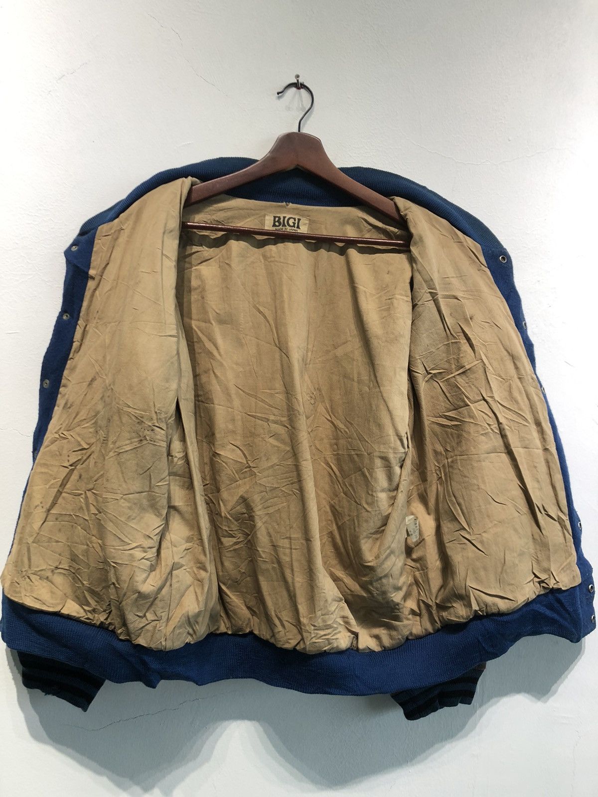 BIGI Bigi Big Logo Wool Leather Varsity Jacket Size US L / EU 52-54 / 3 - 10 Thumbnail