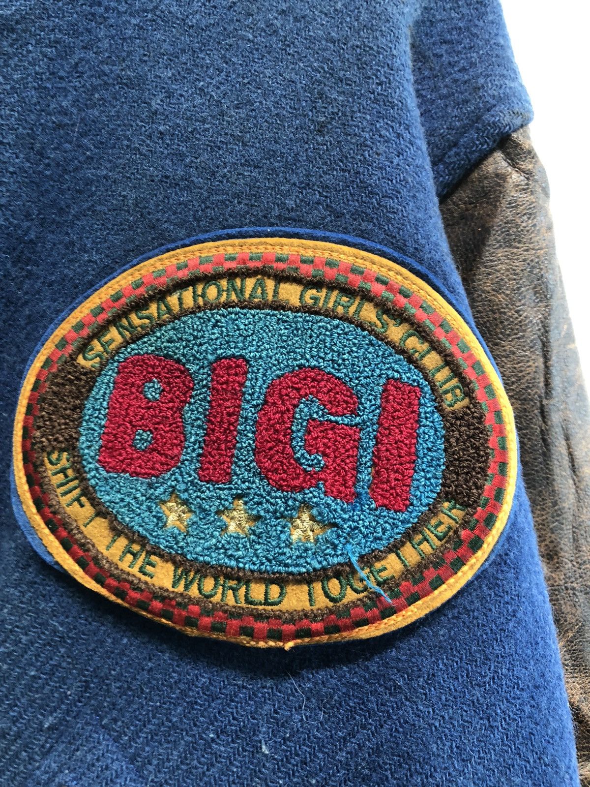 BIGI Bigi Big Logo Wool Leather Varsity Jacket Size US L / EU 52-54 / 3 - 6 Thumbnail