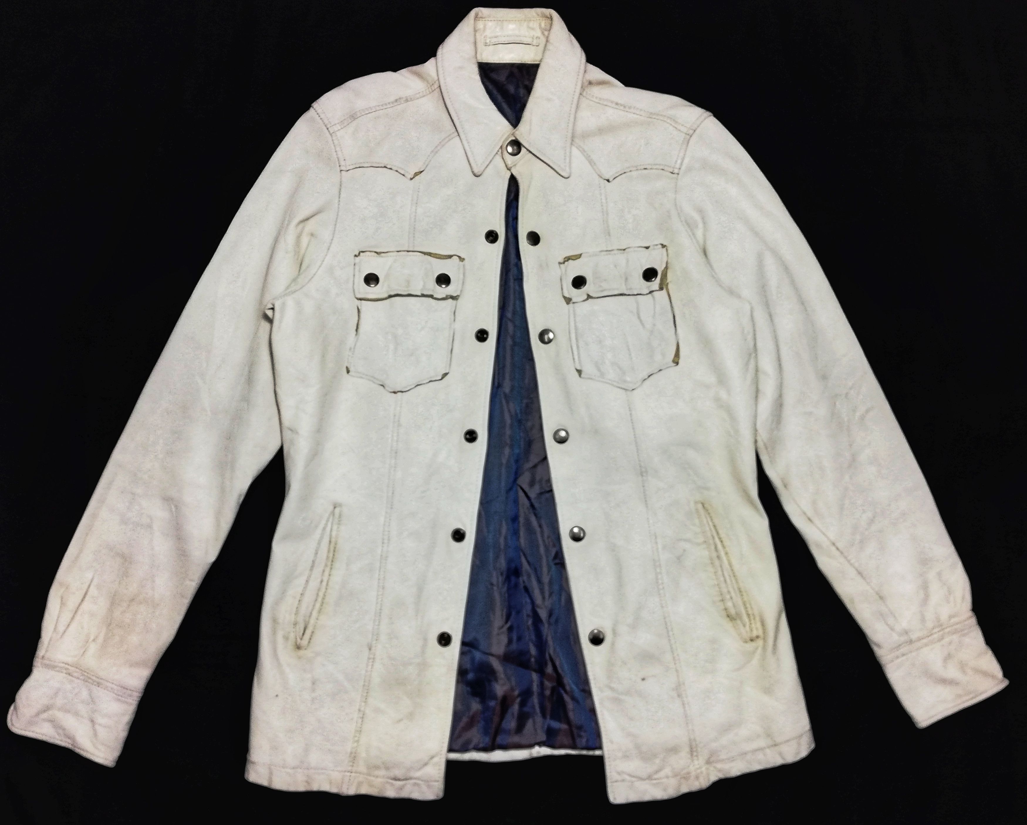 Designer × Japanese Brand 🔥Japanese Abahouse White Down Button Leather Jacket🔥 Size US S / EU 44-46 / 1 - 14 Thumbnail