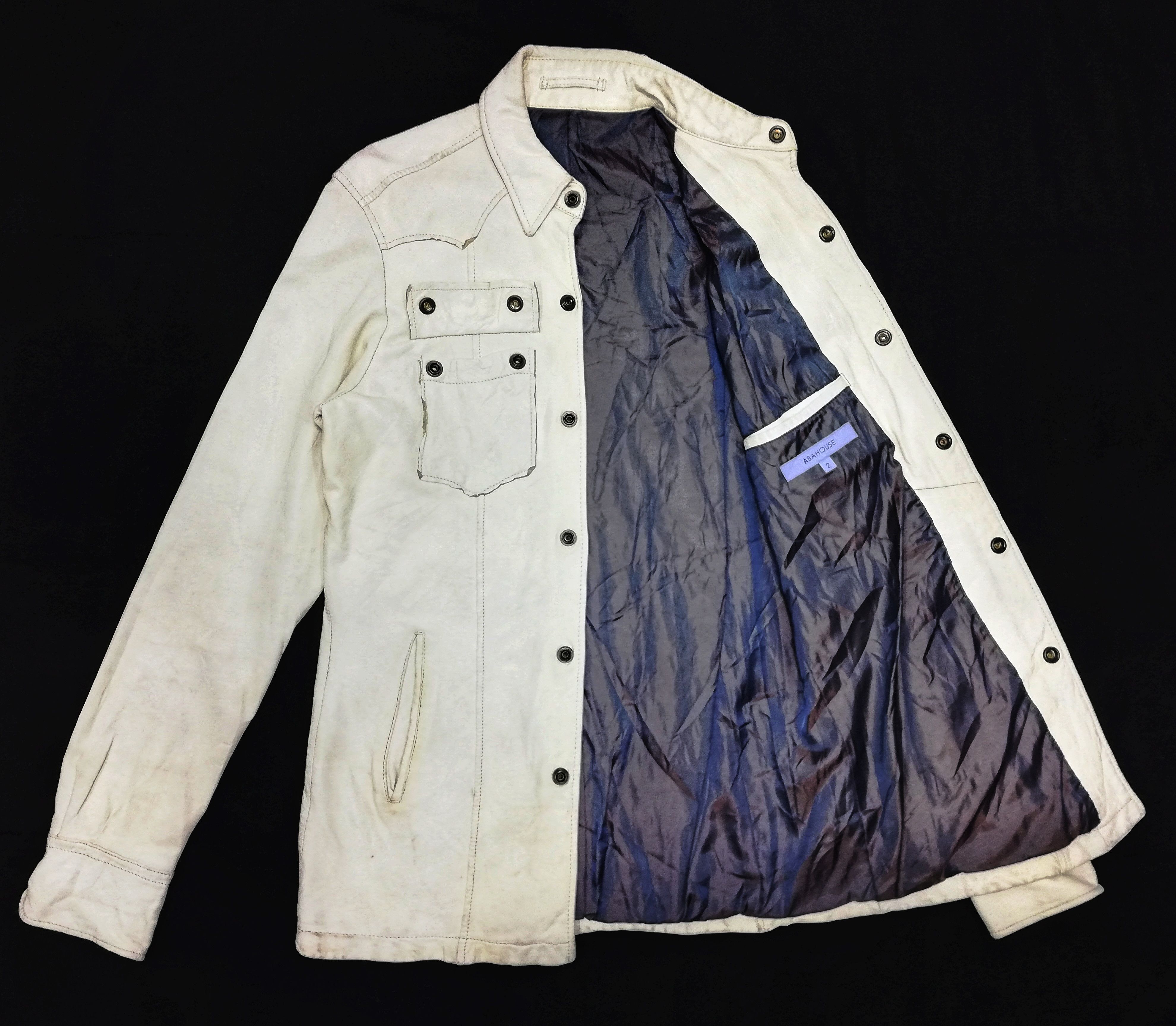 Designer × Japanese Brand 🔥Japanese Abahouse White Down Button Leather Jacket🔥 Size US S / EU 44-46 / 1 - 1 Thumbnail