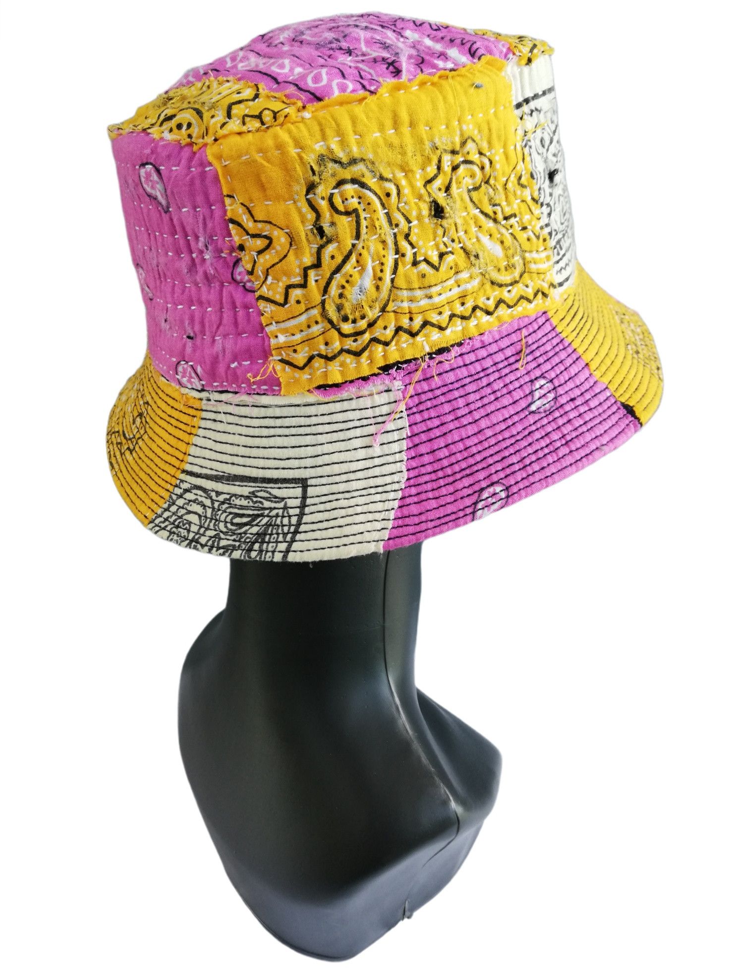 Art Comes First × Handmade 🔥Design ICT Visvim Bandana Boro Panel Tulipa Bucket Hat Size ONE SIZE - 6 Thumbnail