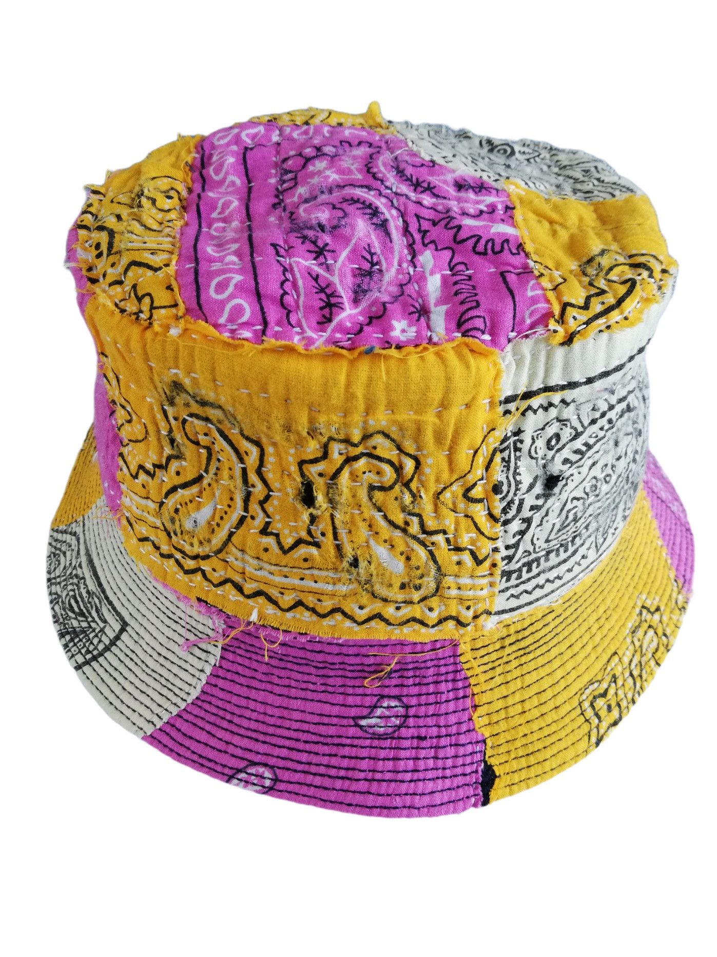 Art Comes First × Handmade 🔥Design ICT Visvim Bandana Boro Panel Tulipa Bucket Hat Size ONE SIZE - 11 Thumbnail
