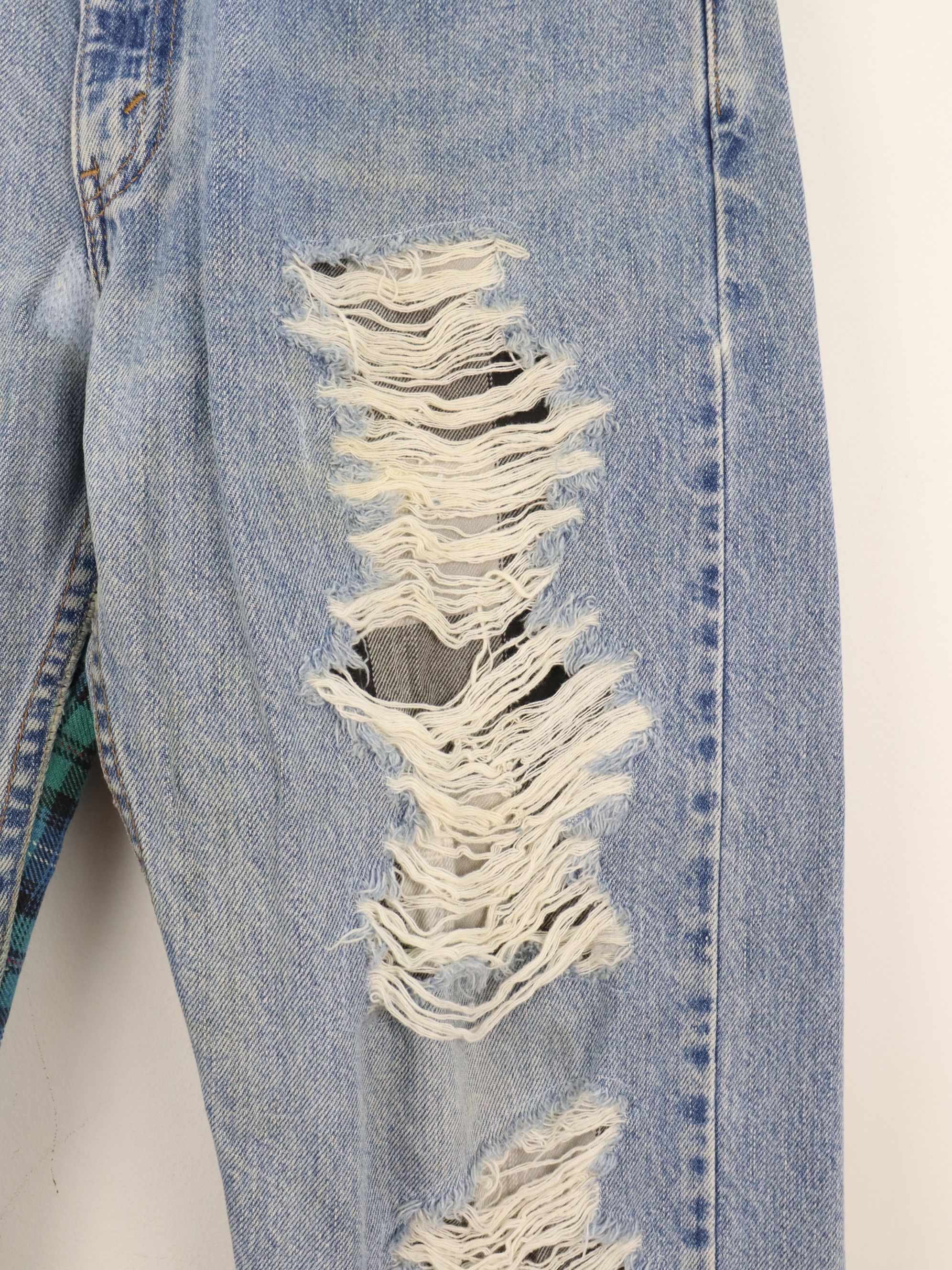 Levi's Made & Crafted RARE 505 LEVIʻS HYBRID DISTRESS Reconstructed Rebuild Denim Size US 31 - 7 Thumbnail