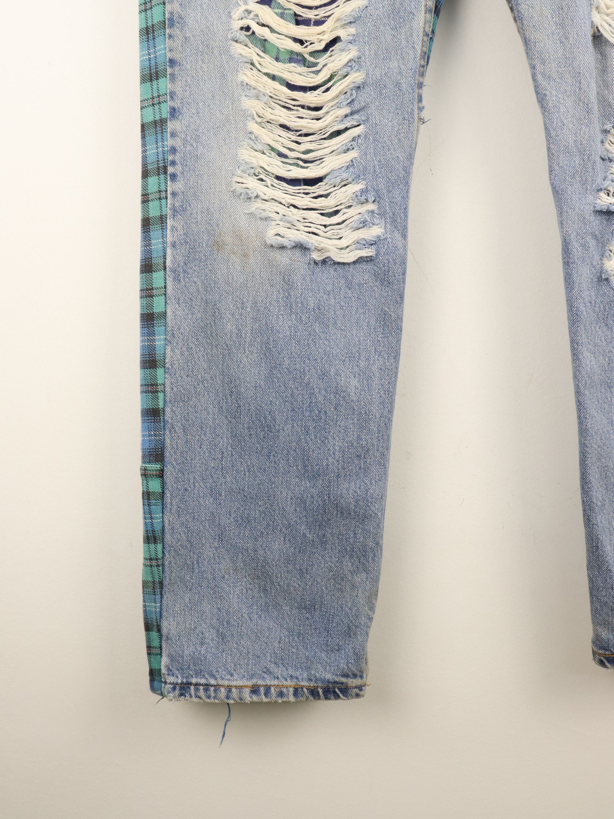 Levi's Made & Crafted RARE 505 LEVIʻS HYBRID DISTRESS Reconstructed Rebuild Denim Size US 31 - 13 Thumbnail