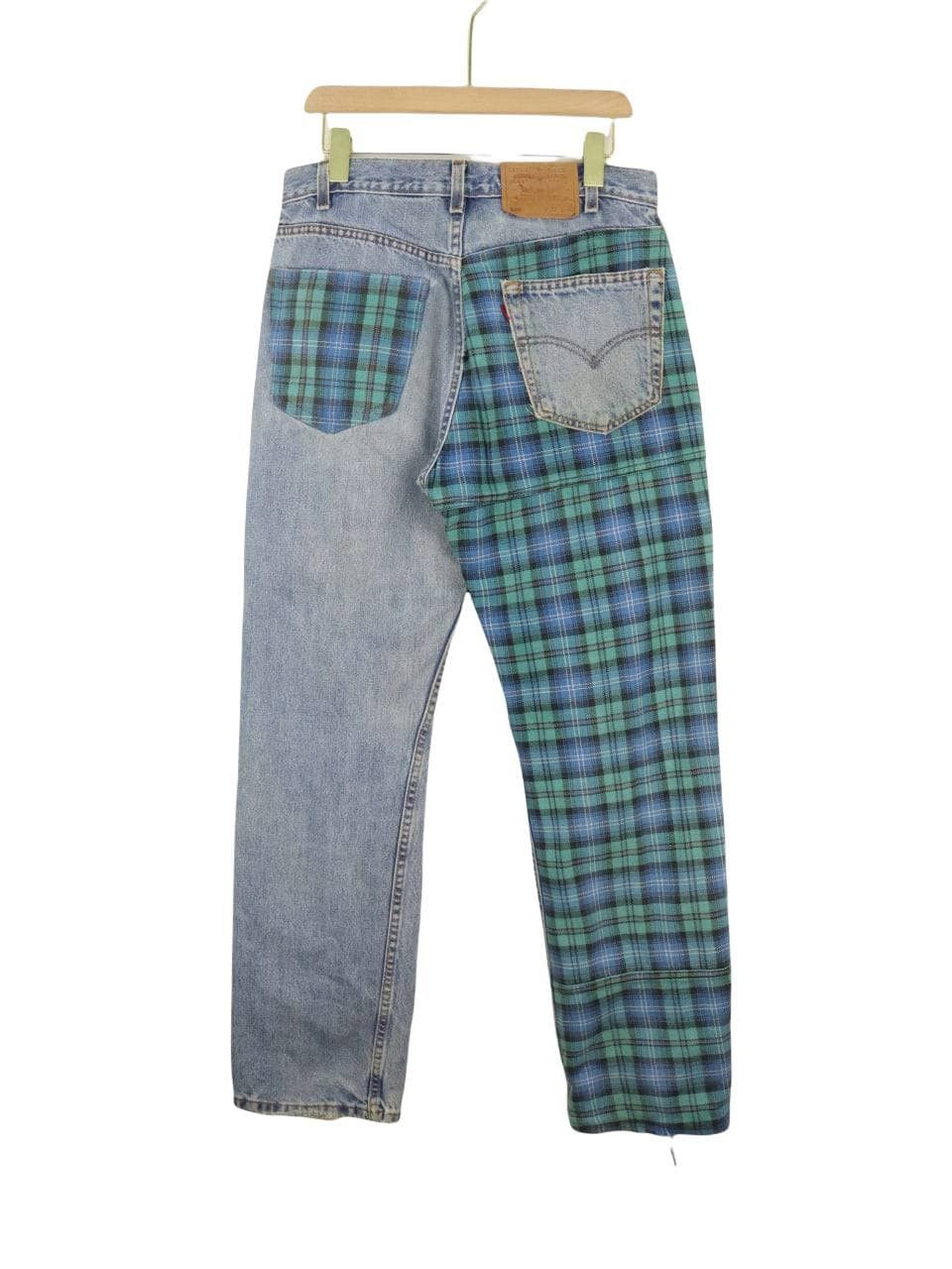 Levi's Made & Crafted RARE 505 LEVIʻS HYBRID DISTRESS Reconstructed Rebuild Denim Size US 31 - 16 Thumbnail