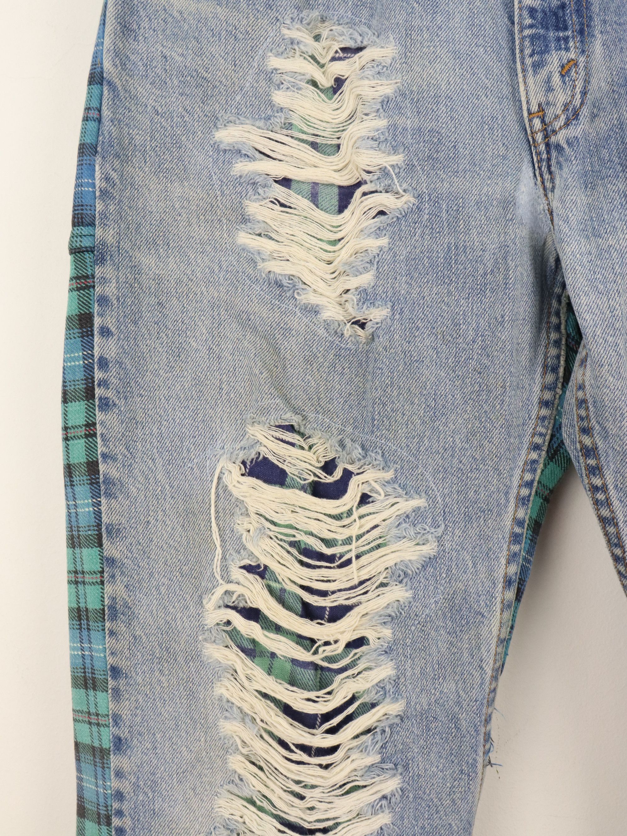 Levi's Made & Crafted RARE 505 LEVIʻS HYBRID DISTRESS Reconstructed Rebuild Denim Size US 31 - 6 Thumbnail
