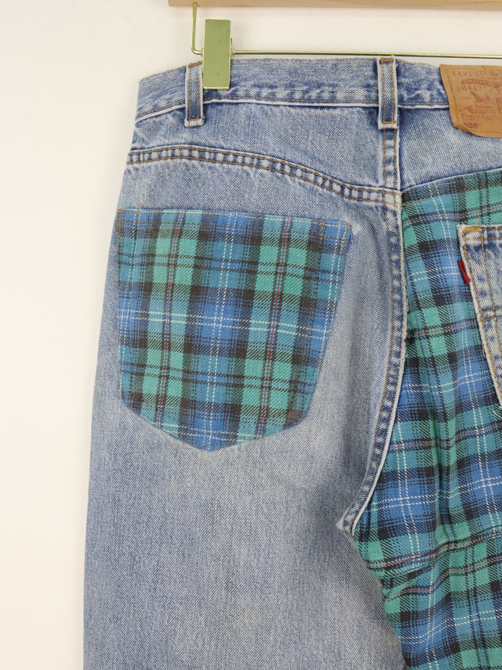Levi's Made & Crafted RARE 505 LEVIʻS HYBRID DISTRESS Reconstructed Rebuild Denim Size US 31 - 10 Thumbnail