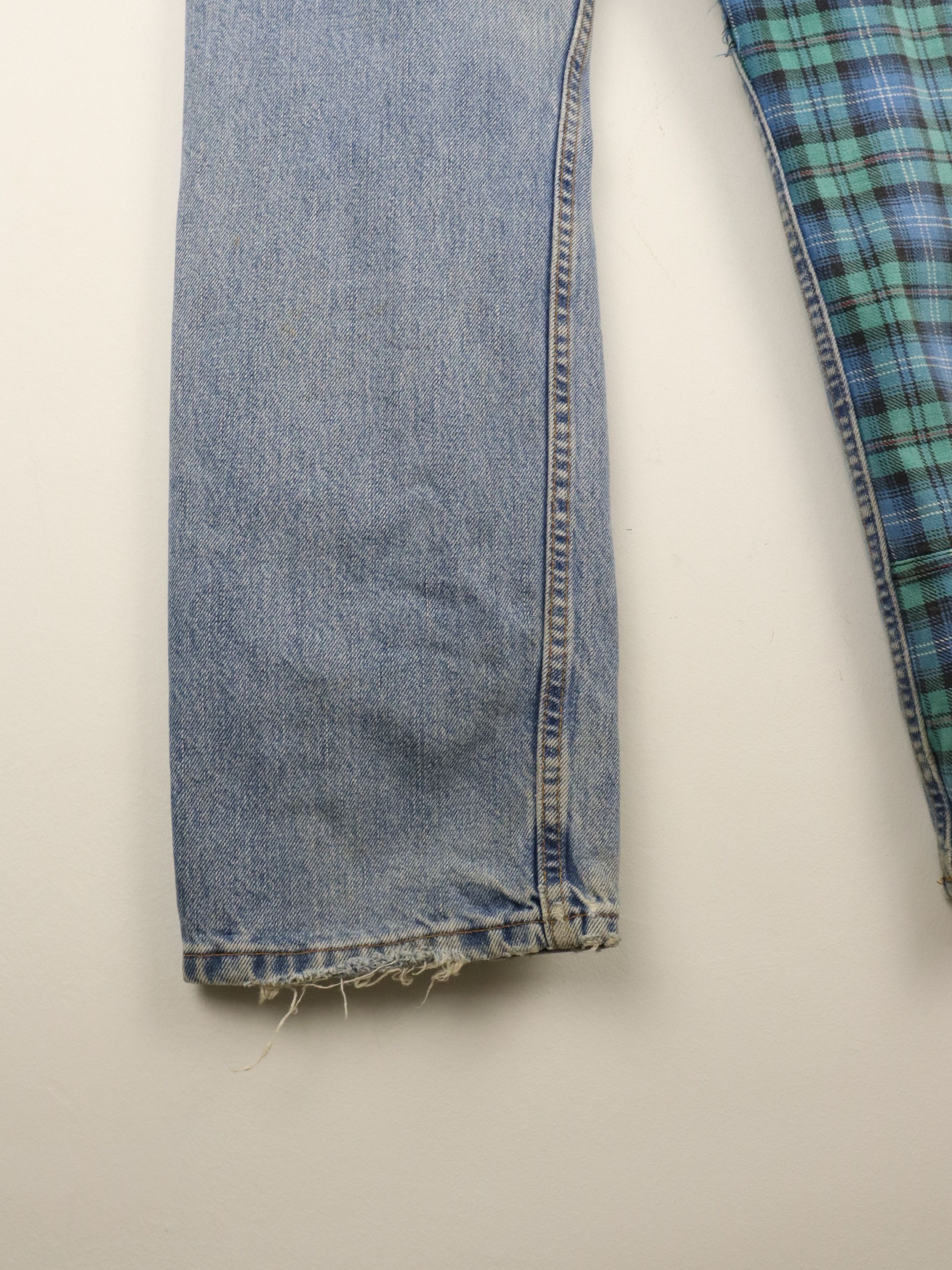 Levi's Made & Crafted RARE 505 LEVIʻS HYBRID DISTRESS Reconstructed Rebuild Denim Size US 31 - 17 Thumbnail
