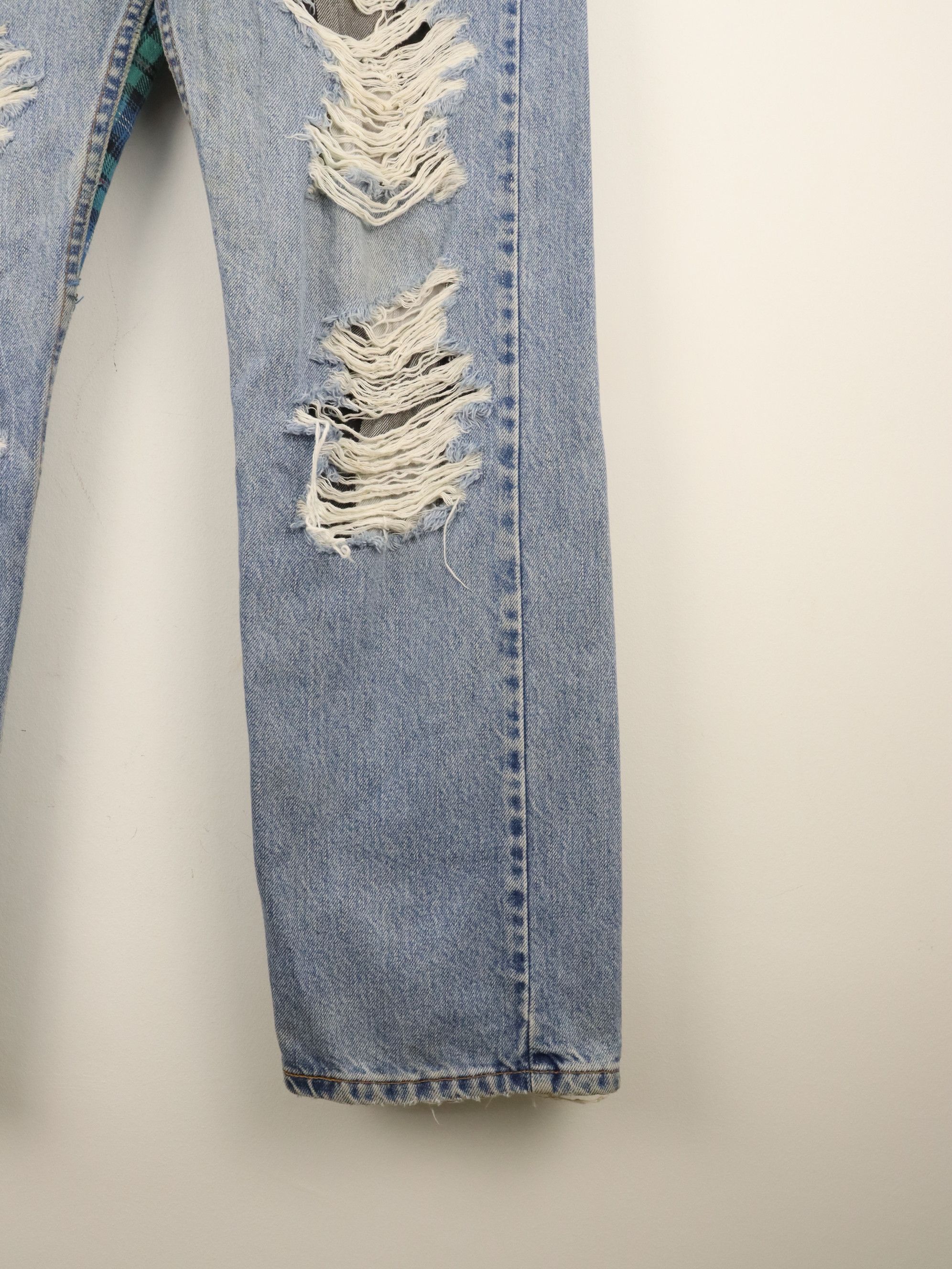 Levi's Made & Crafted RARE 505 LEVIʻS HYBRID DISTRESS Reconstructed Rebuild Denim Size US 31 - 15 Thumbnail