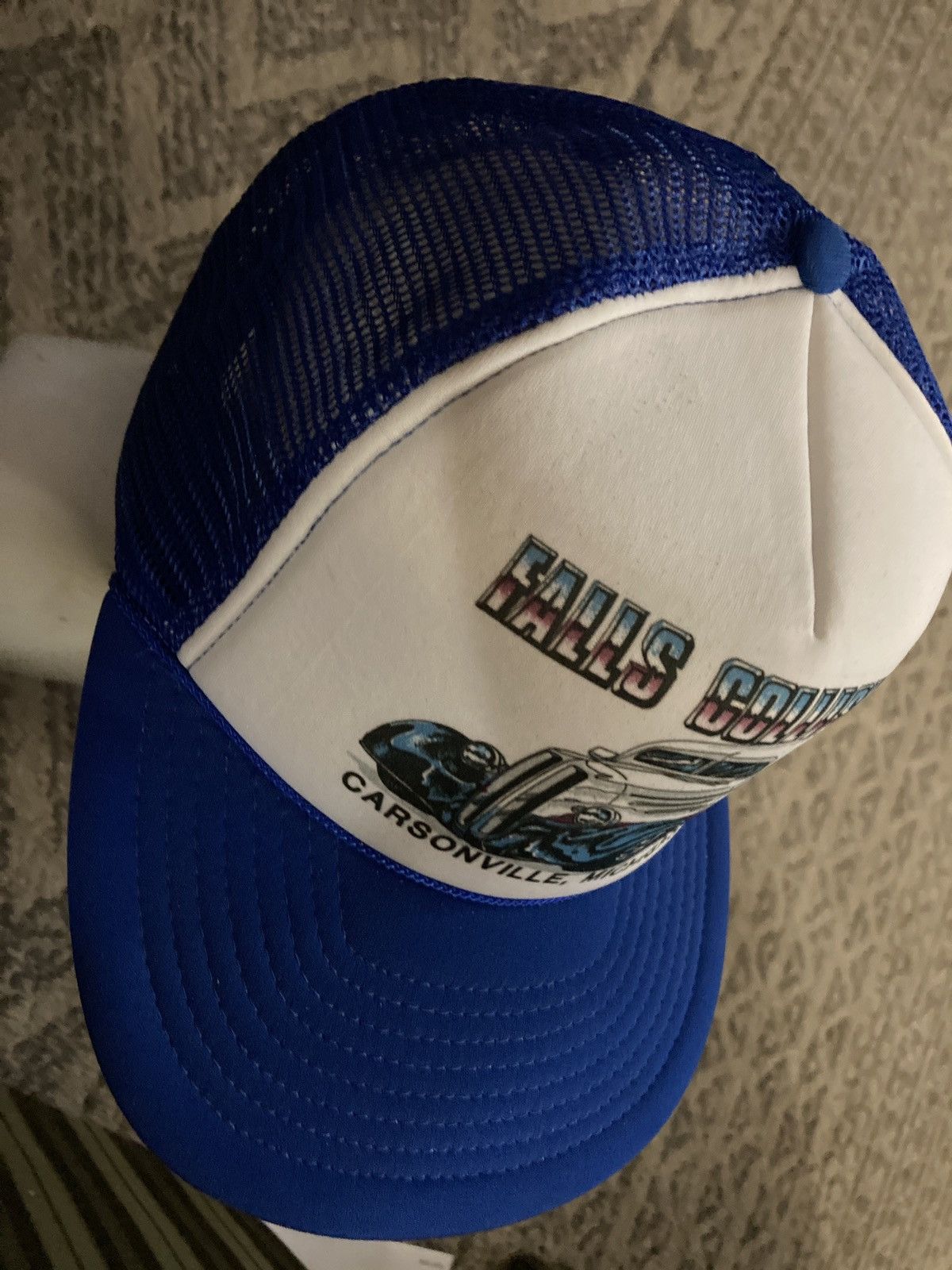Vintage Falls Collision Carsonville Michigan Trucker Snapback hat 🇺🇸🔥 Size ONE SIZE - 4 Thumbnail