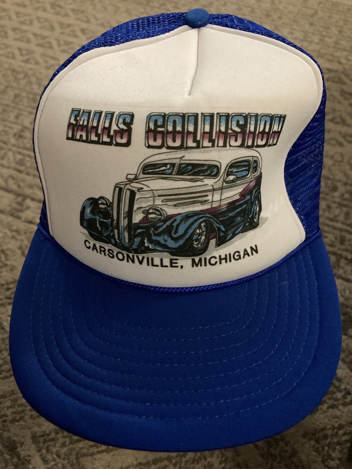 Vintage Falls Collision Carsonville Michigan Trucker Snapback hat 🇺🇸🔥 Size ONE SIZE - 1 Thumbnail