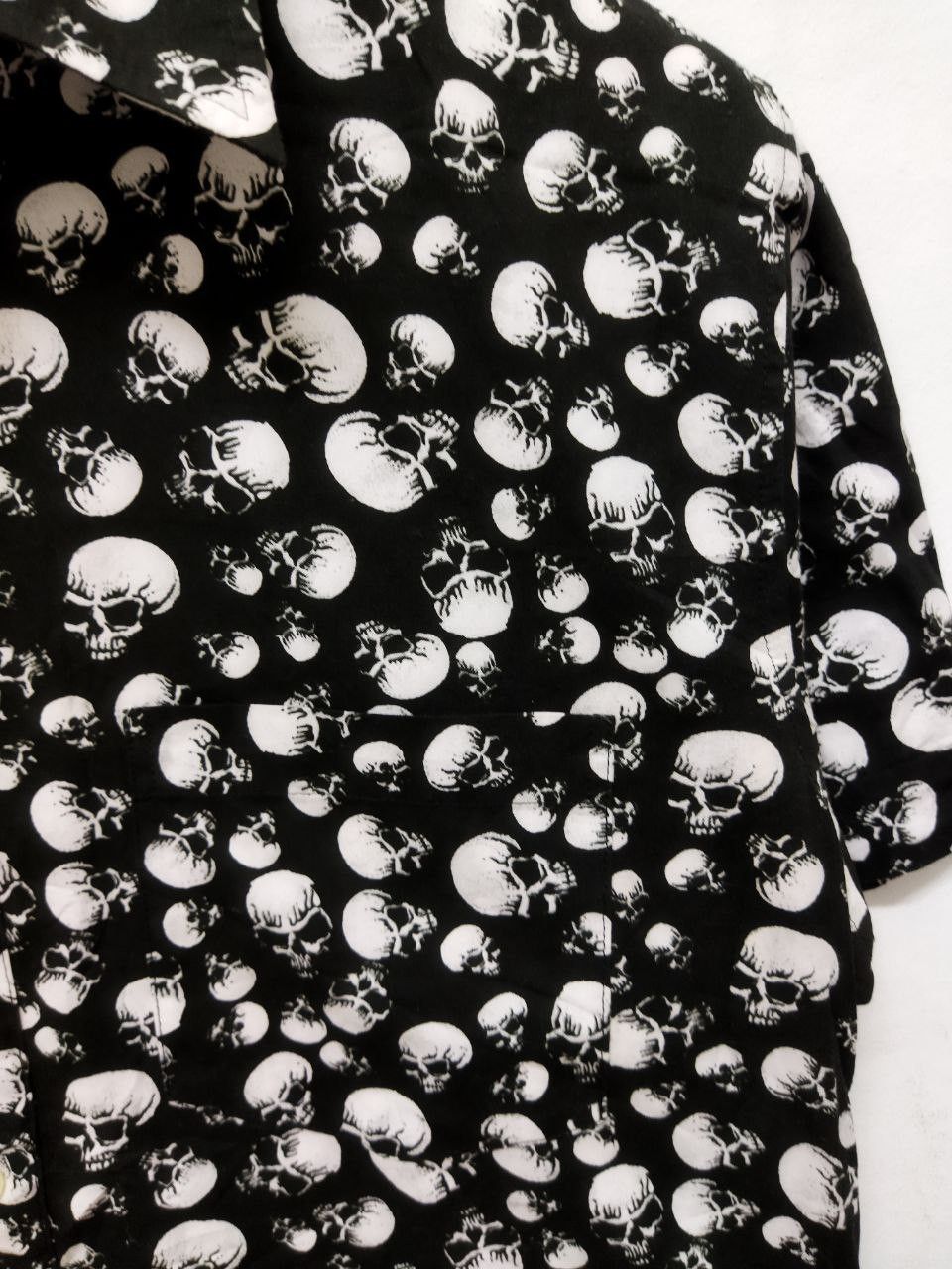Japanese Brand Japanese Yama50 Skull Overprint Shirt - Size 2 Size US M / EU 48-50 / 2 - 5 Thumbnail
