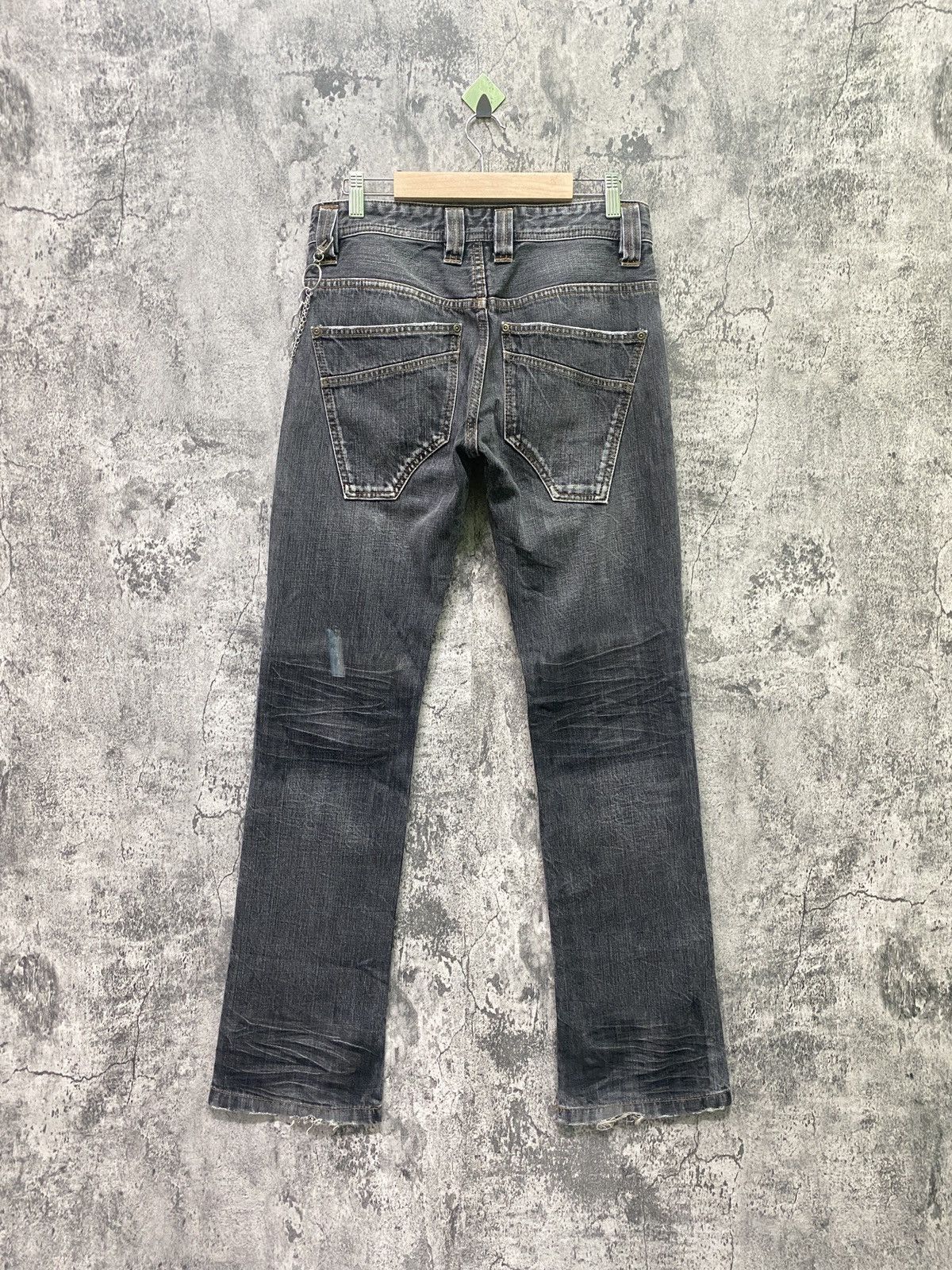 Designer × Japanese Brand RATTLE TRAP Multipocket Double Tight Flare Low Rise Denim Size US 30 / EU 46 - 2 Thumbnail