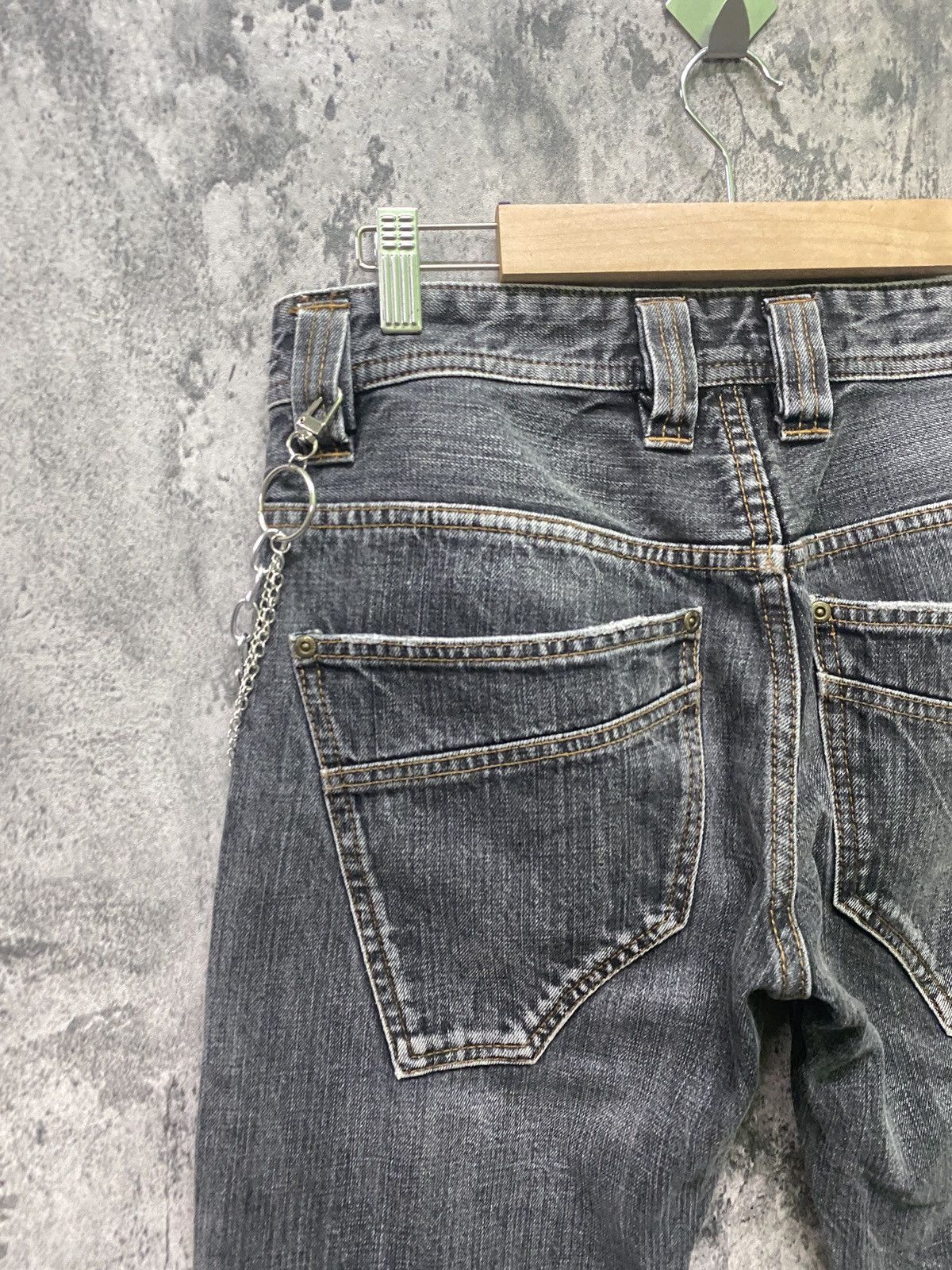 Designer × Japanese Brand RATTLE TRAP Multipocket Double Tight Flare Low Rise Denim Size US 30 / EU 46 - 12 Thumbnail
