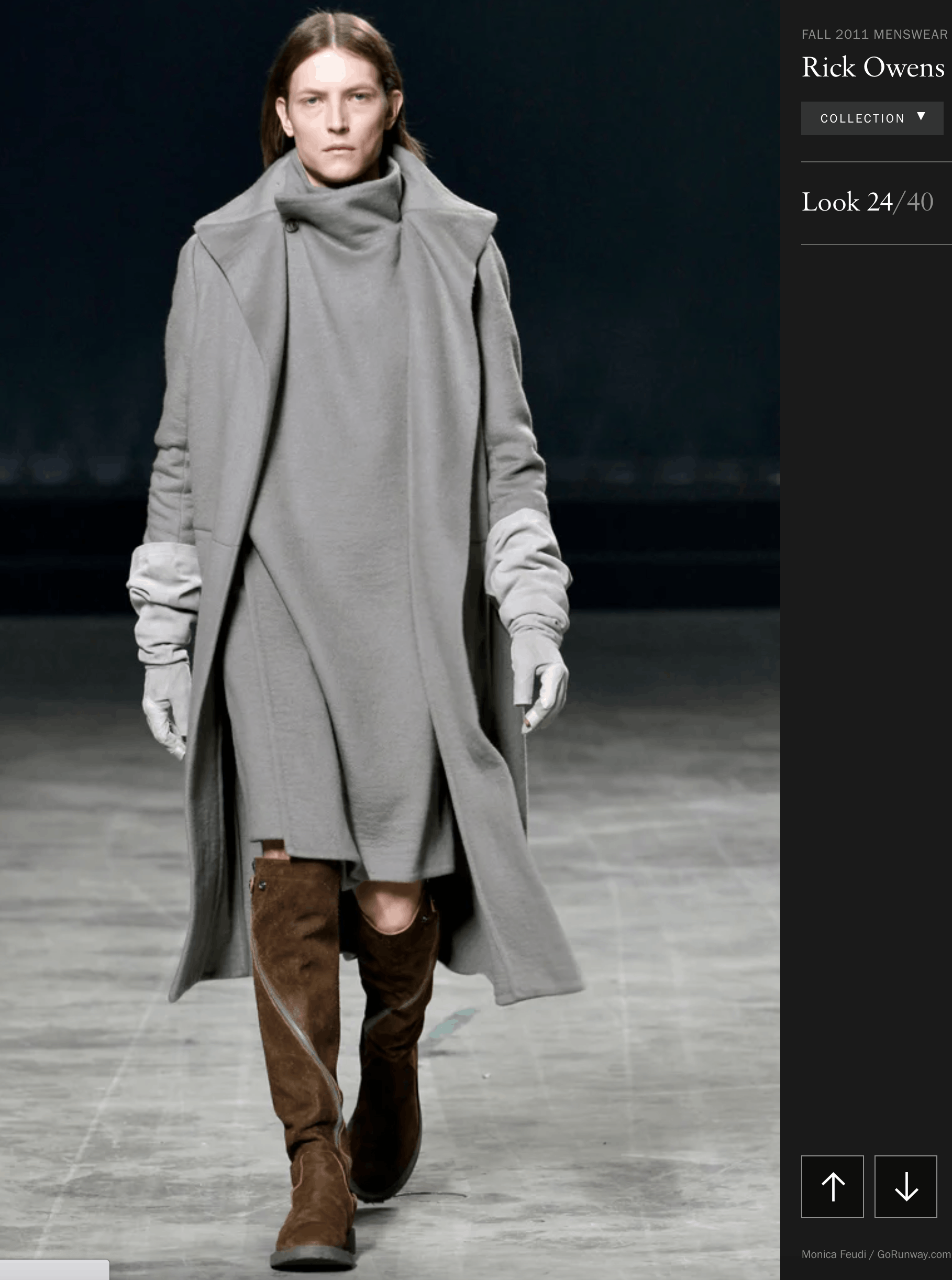 image of Rick Owens Rick Owen Double Face Cashmere/silk Long Vest in Black, Men's (Size Small)