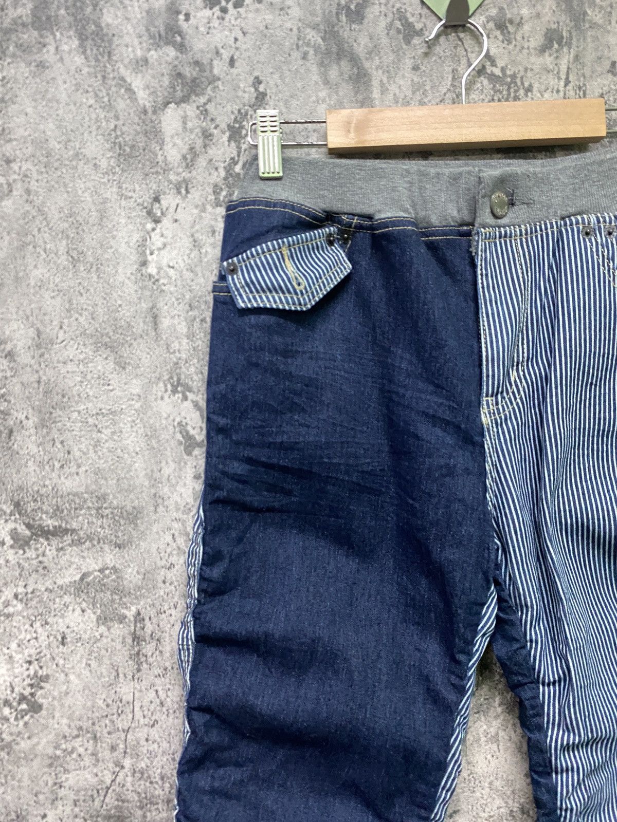 Japanese Brand MARINE LIME Hybrid Jean Jogger Drawstring Stacked Pants Size US 28 / EU 44 - 4 Thumbnail