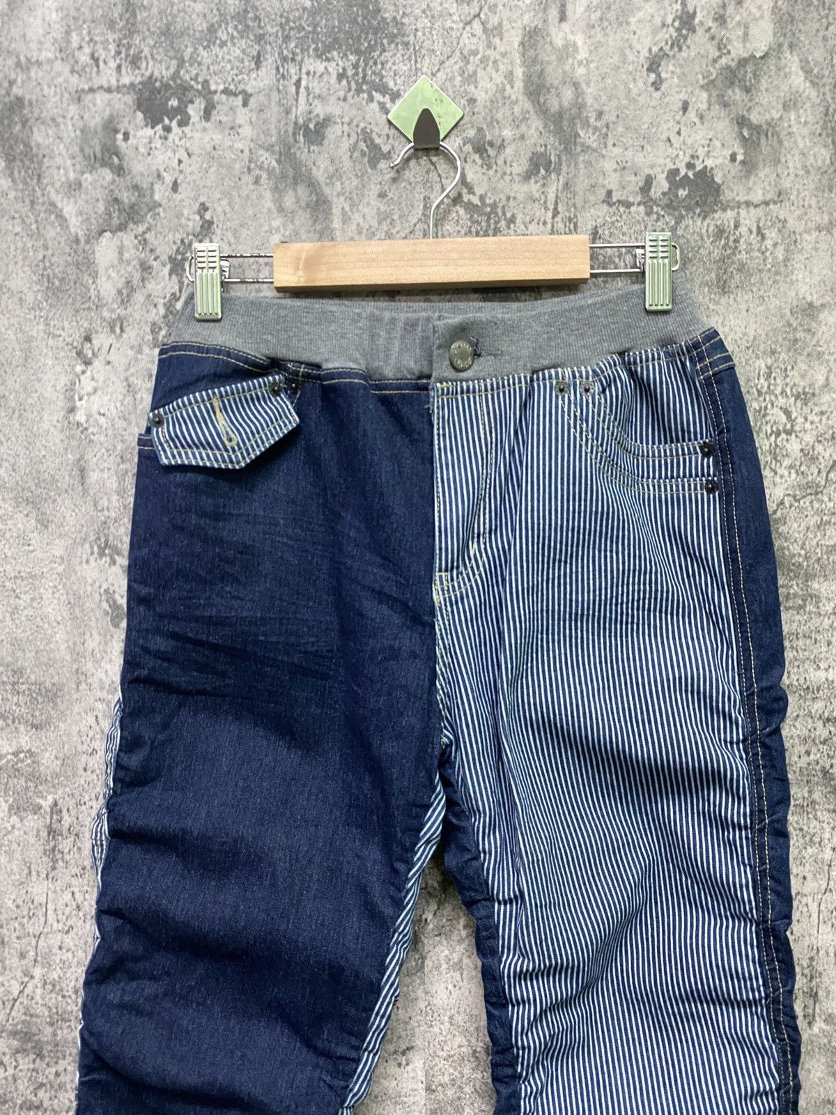 Japanese Brand MARINE LIME Hybrid Jean Jogger Drawstring Stacked Pants Size US 28 / EU 44 - 3 Thumbnail