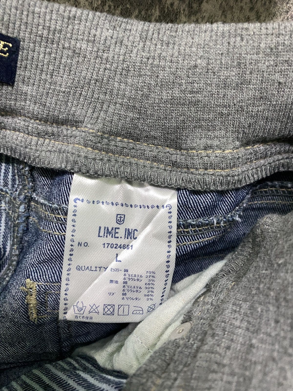 Japanese Brand MARINE LIME Hybrid Jean Jogger Drawstring Stacked Pants Size US 28 / EU 44 - 18 Thumbnail