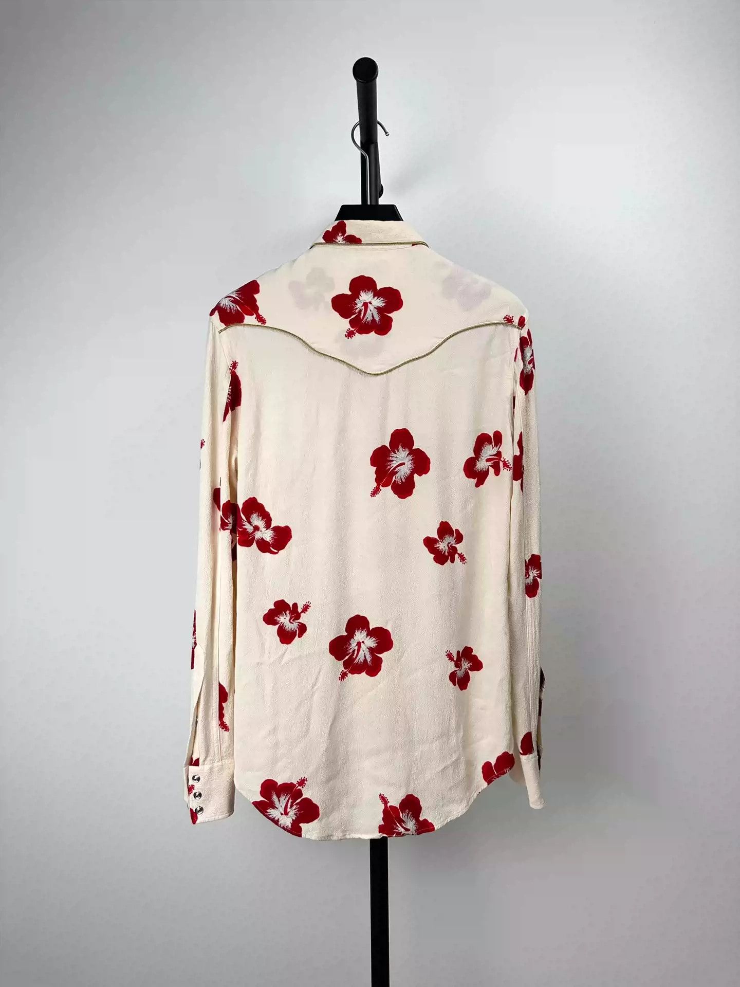 Saint Laurent Paris Saint Laurent Hibiscus Blouse Size US L / EU 52-54 / 3 - 2 Thumbnail