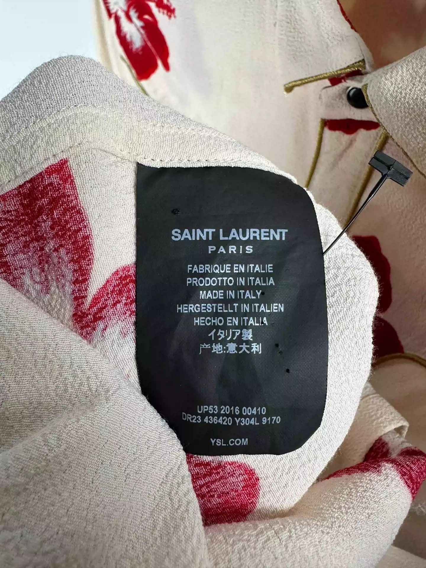Saint Laurent Paris Saint Laurent Hibiscus Blouse Size US L / EU 52-54 / 3 - 3 Thumbnail