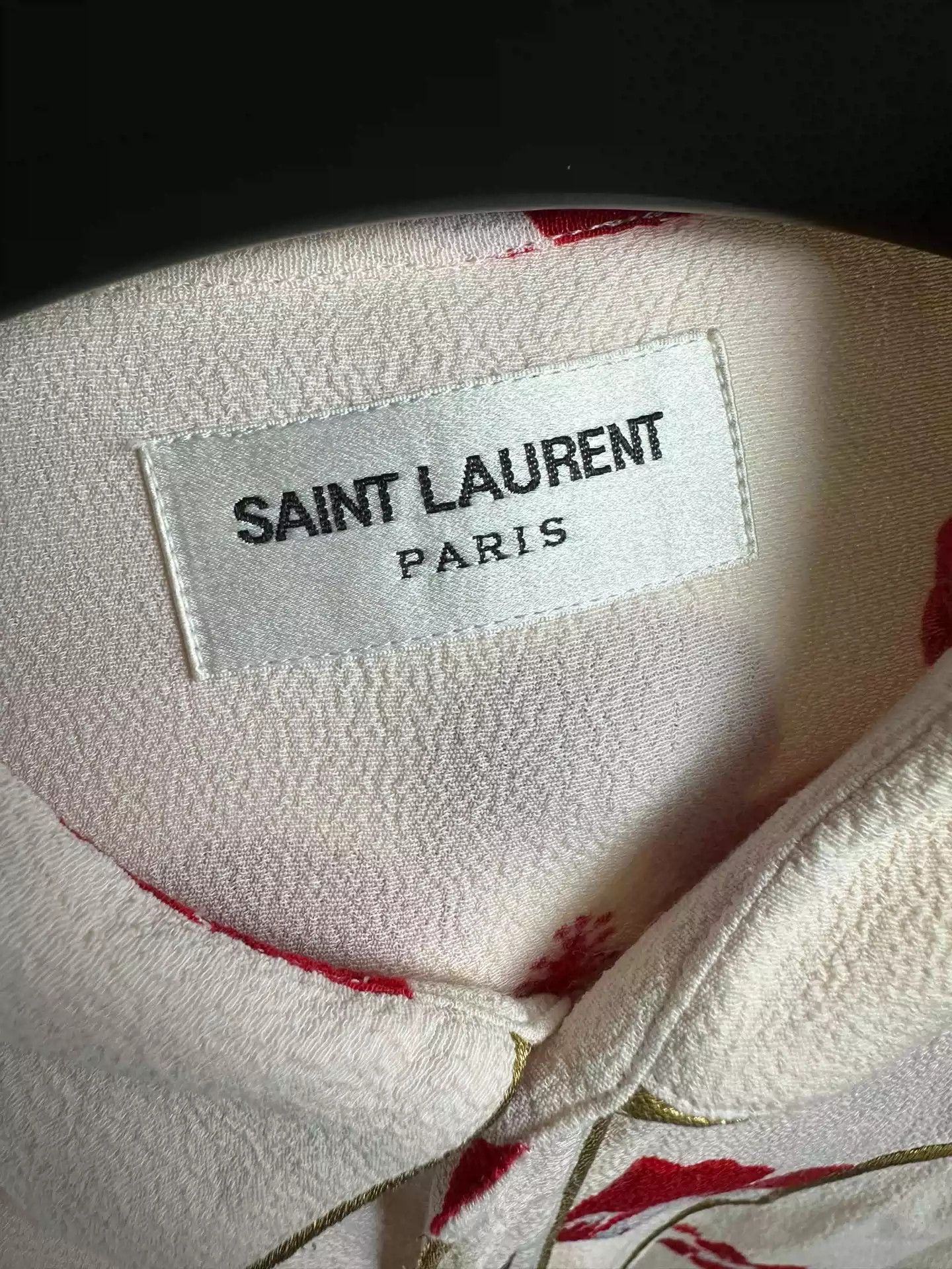 Saint Laurent Paris Saint Laurent Hibiscus Blouse Size US L / EU 52-54 / 3 - 4 Thumbnail