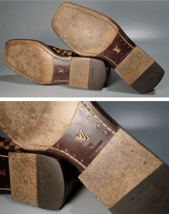 Louis Vuitton boots in damier ebene calf-hair