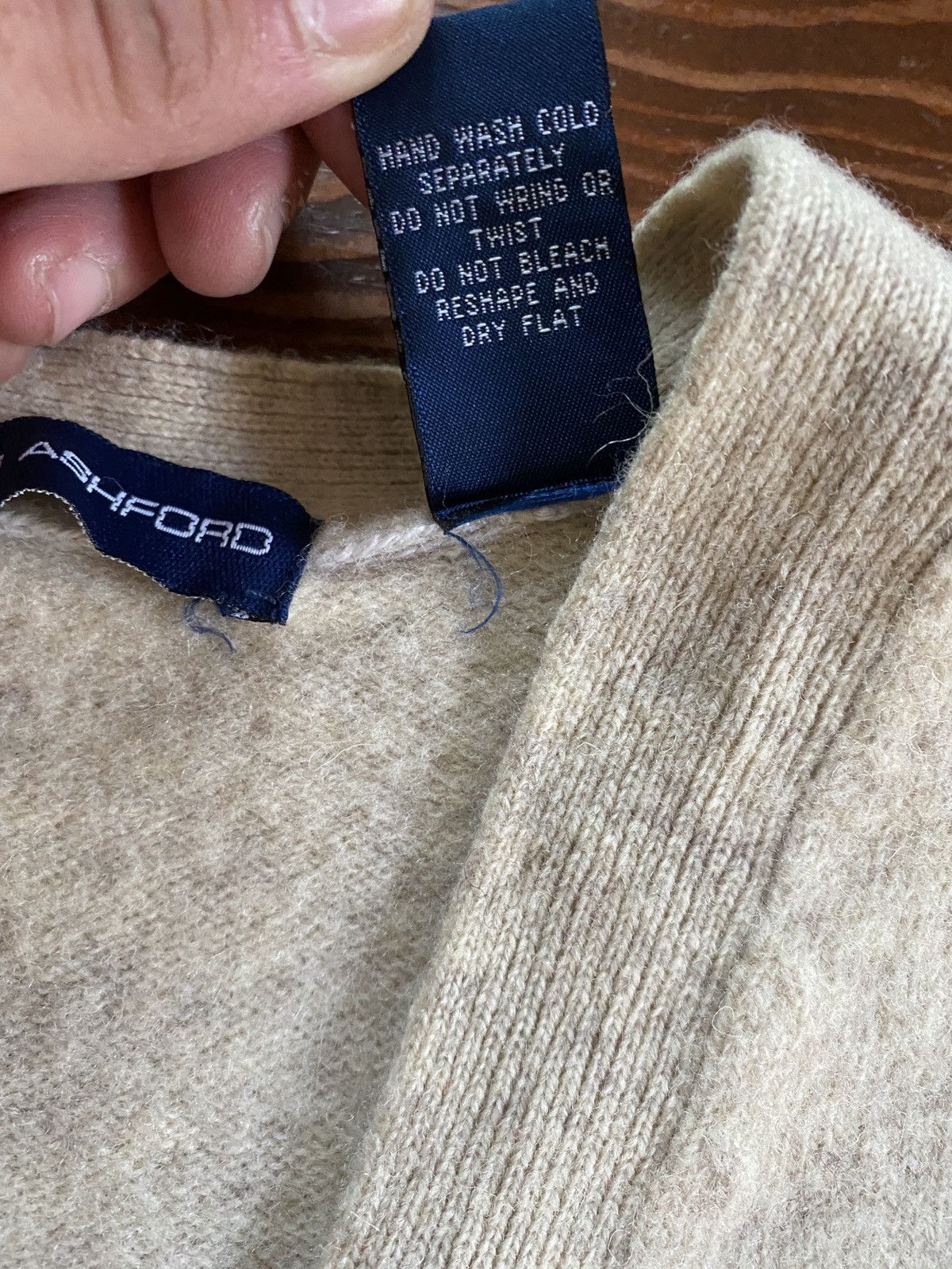 John Ashford × Vintage Vintage 80’s John Ashford Cream Wool Knit Cardigan Size US S / EU 44-46 / 1 - 4 Thumbnail