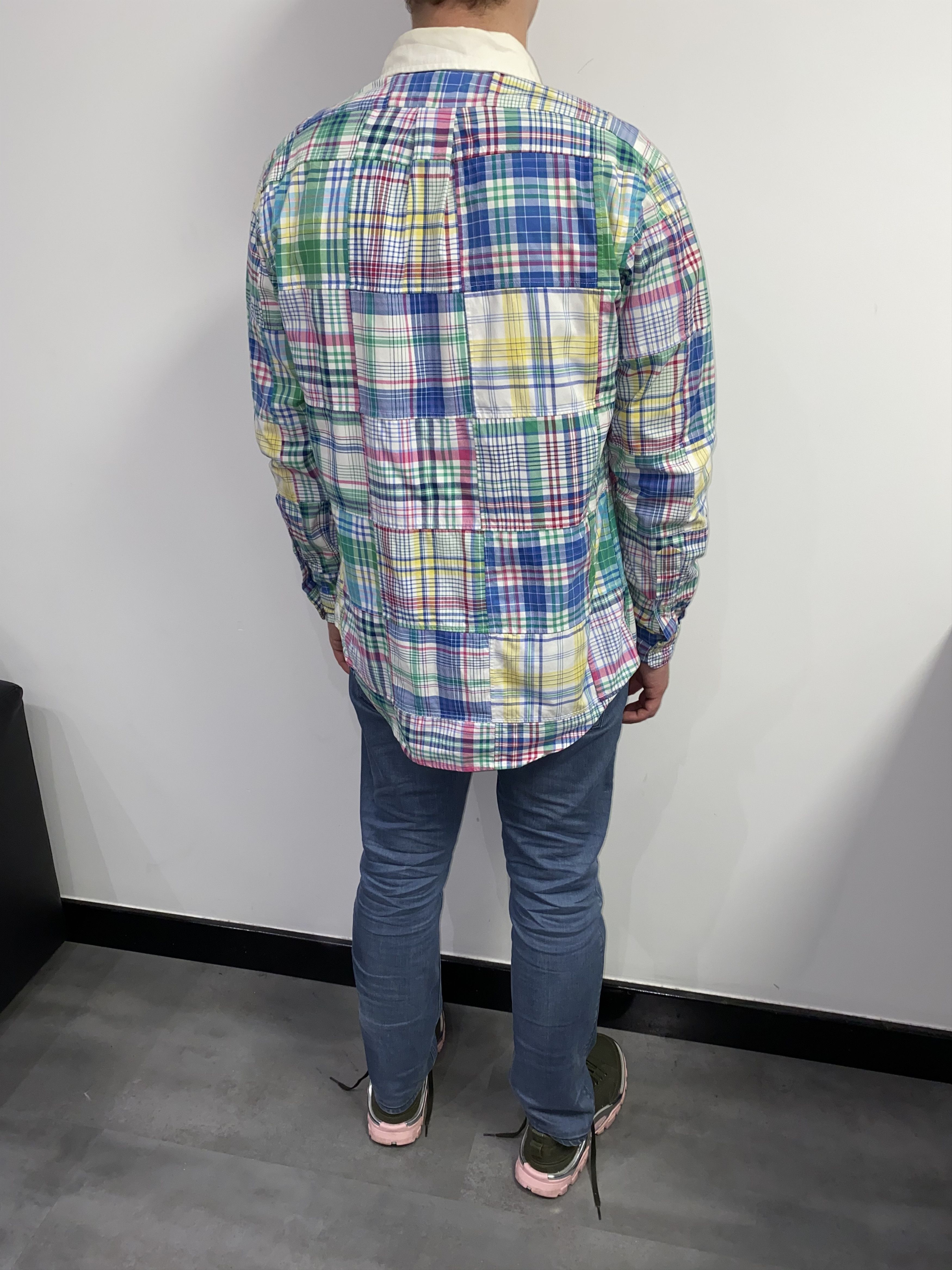 Polo Ralph Lauren × Ralph Lauren Vintage Polo Patchwork Checkered Flannel Shirt Size US M / EU 48-50 / 2 - 2 Thumbnail