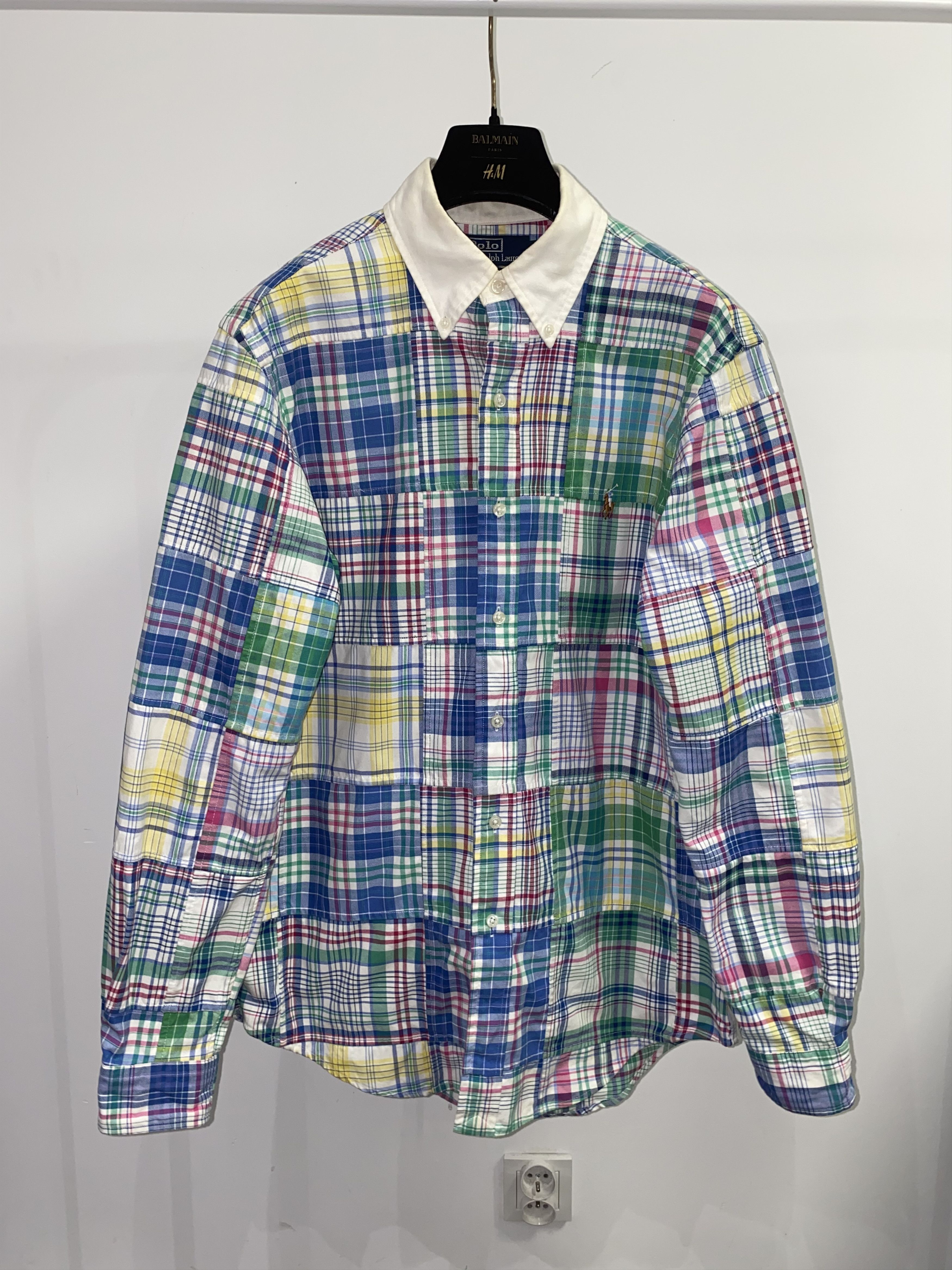 Polo Ralph Lauren × Ralph Lauren Vintage Polo Patchwork Checkered Flannel Shirt Size US M / EU 48-50 / 2 - 3 Thumbnail