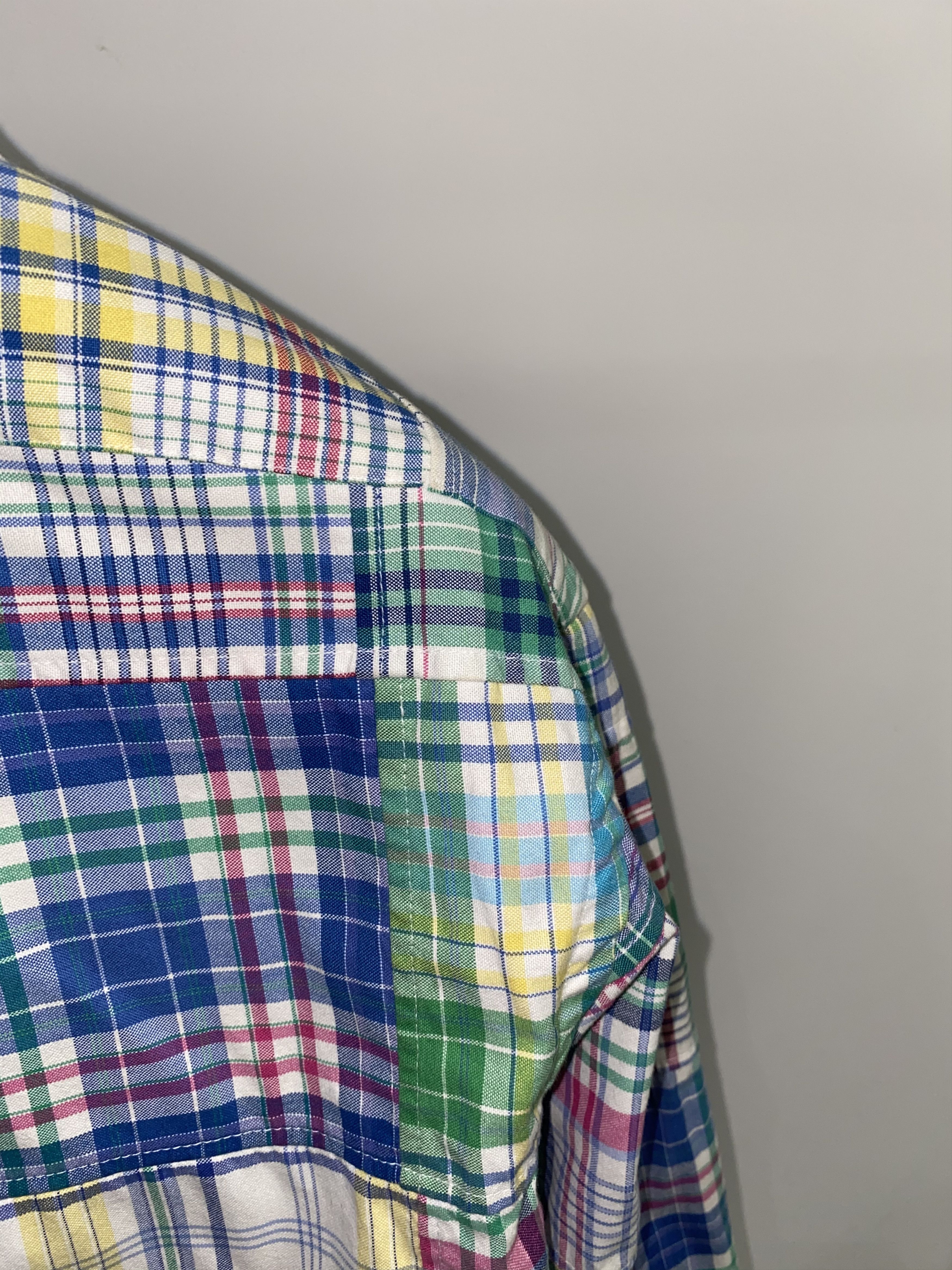 Polo Ralph Lauren × Ralph Lauren Vintage Polo Patchwork Checkered Flannel Shirt Size US M / EU 48-50 / 2 - 7 Thumbnail