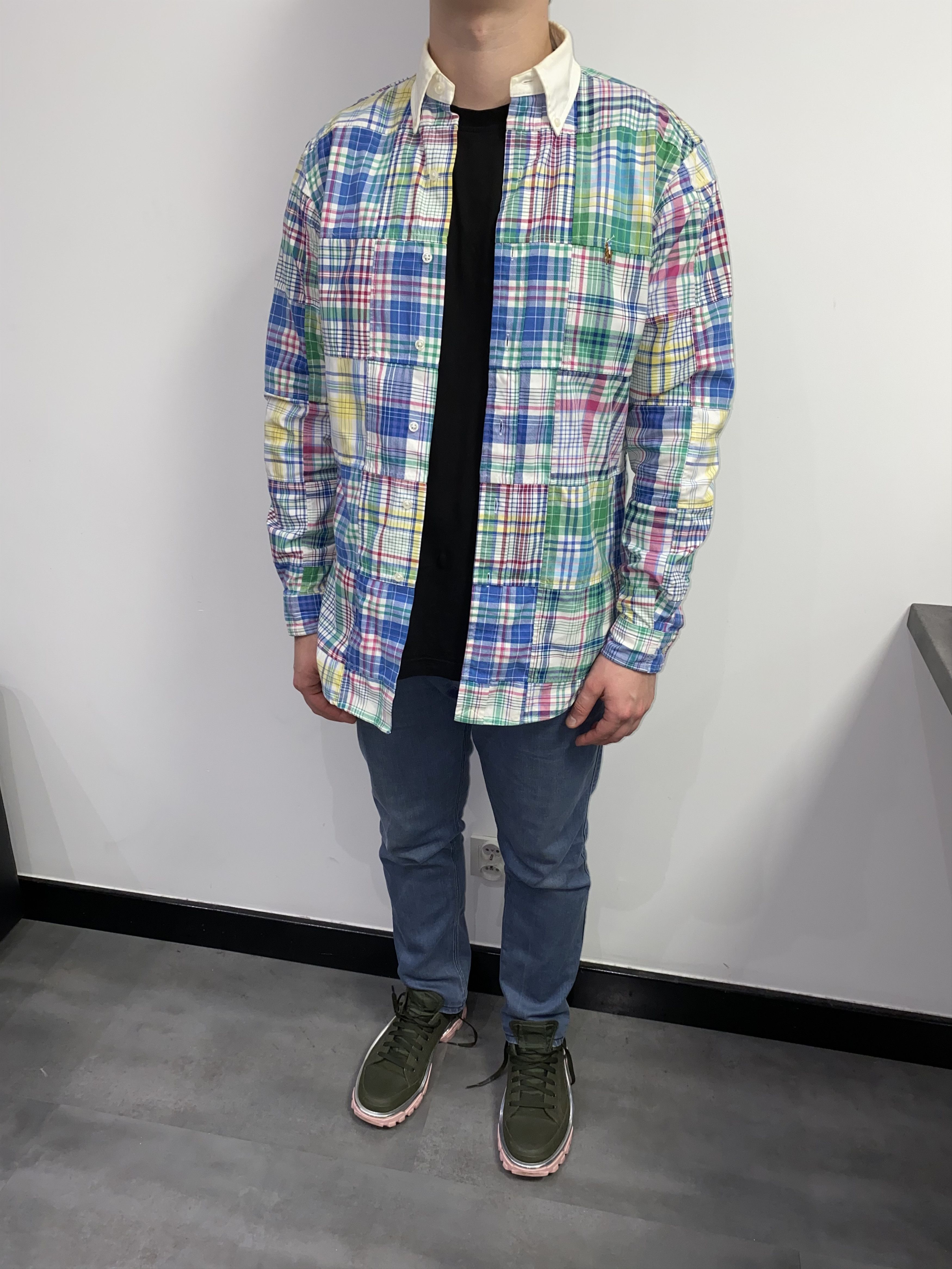 Polo Ralph Lauren × Ralph Lauren Vintage Polo Patchwork Checkered Flannel Shirt Size US M / EU 48-50 / 2 - 1 Thumbnail