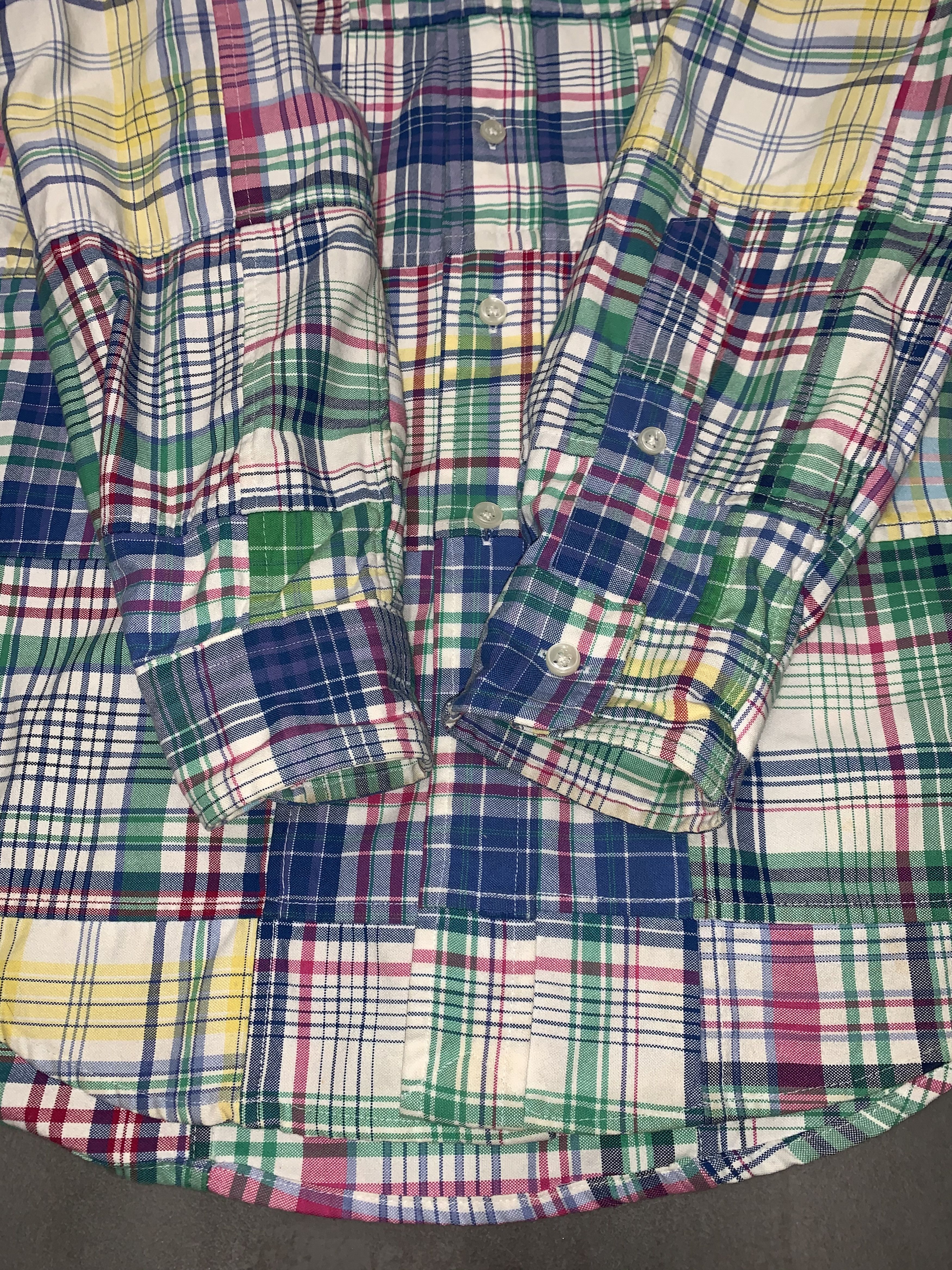 Polo Ralph Lauren × Ralph Lauren Vintage Polo Patchwork Checkered Flannel Shirt Size US M / EU 48-50 / 2 - 10 Thumbnail