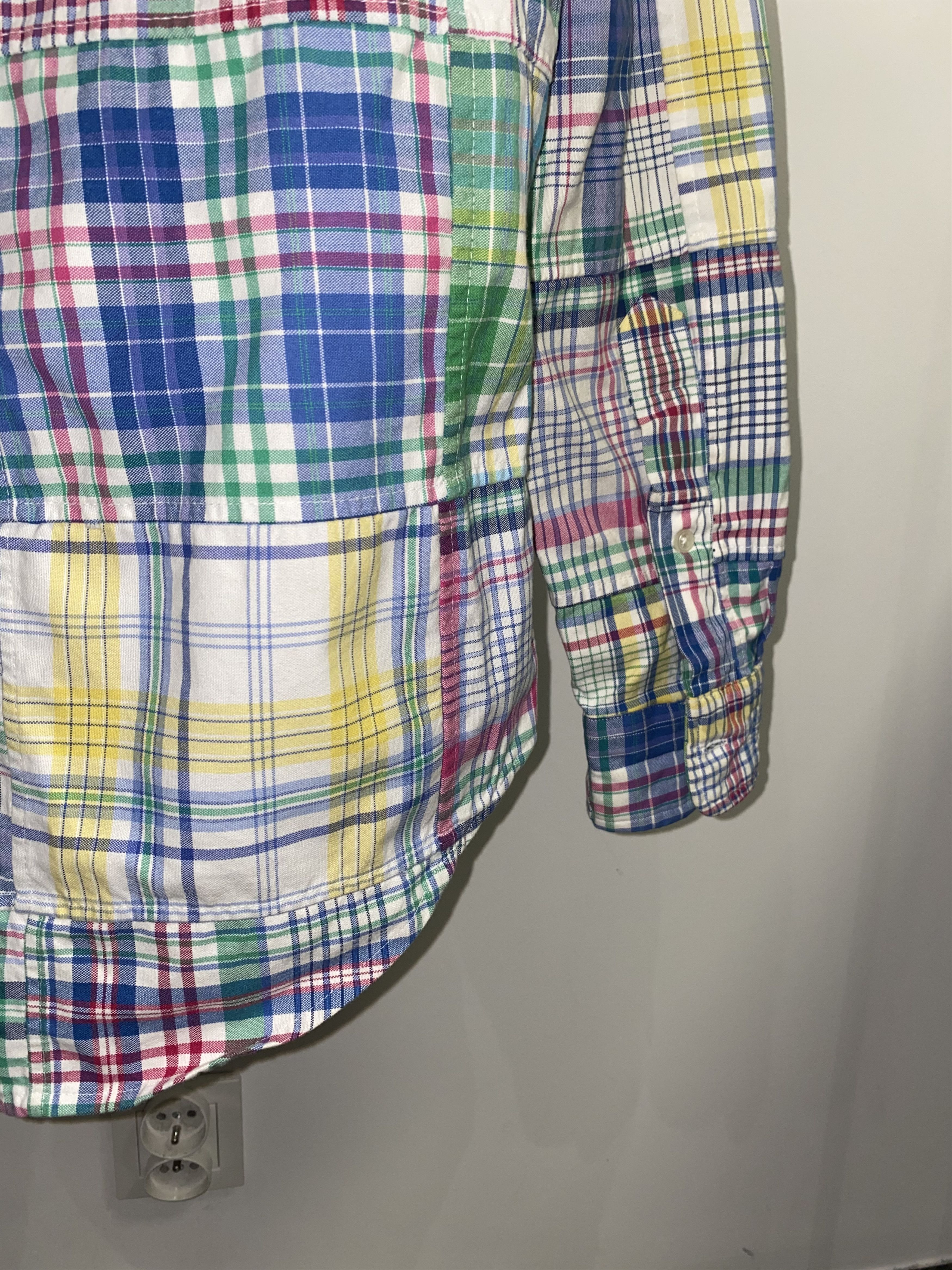 Polo Ralph Lauren × Ralph Lauren Vintage Polo Patchwork Checkered Flannel Shirt Size US M / EU 48-50 / 2 - 8 Thumbnail