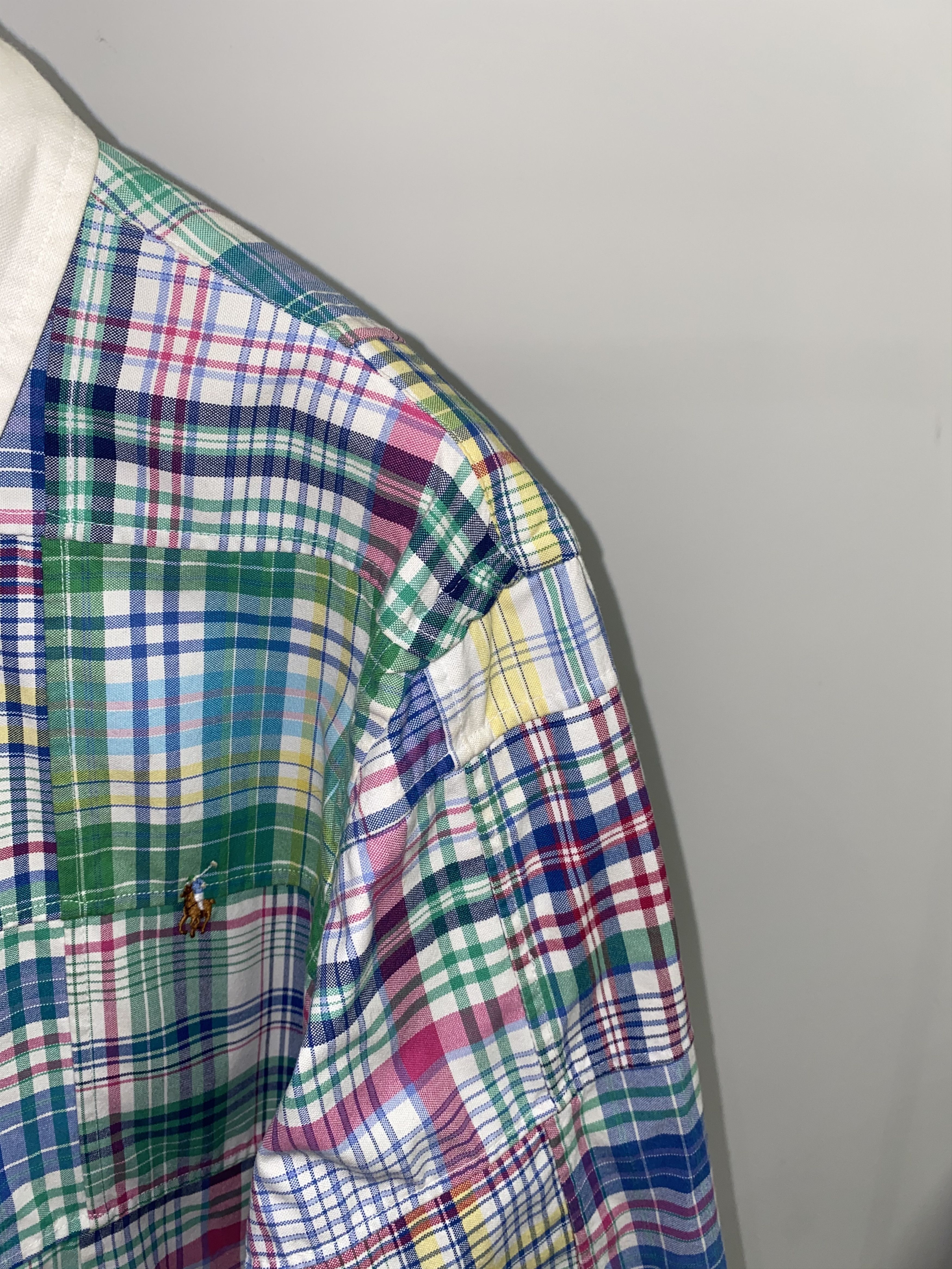 Polo Ralph Lauren × Ralph Lauren Vintage Polo Patchwork Checkered Flannel Shirt Size US M / EU 48-50 / 2 - 4 Thumbnail