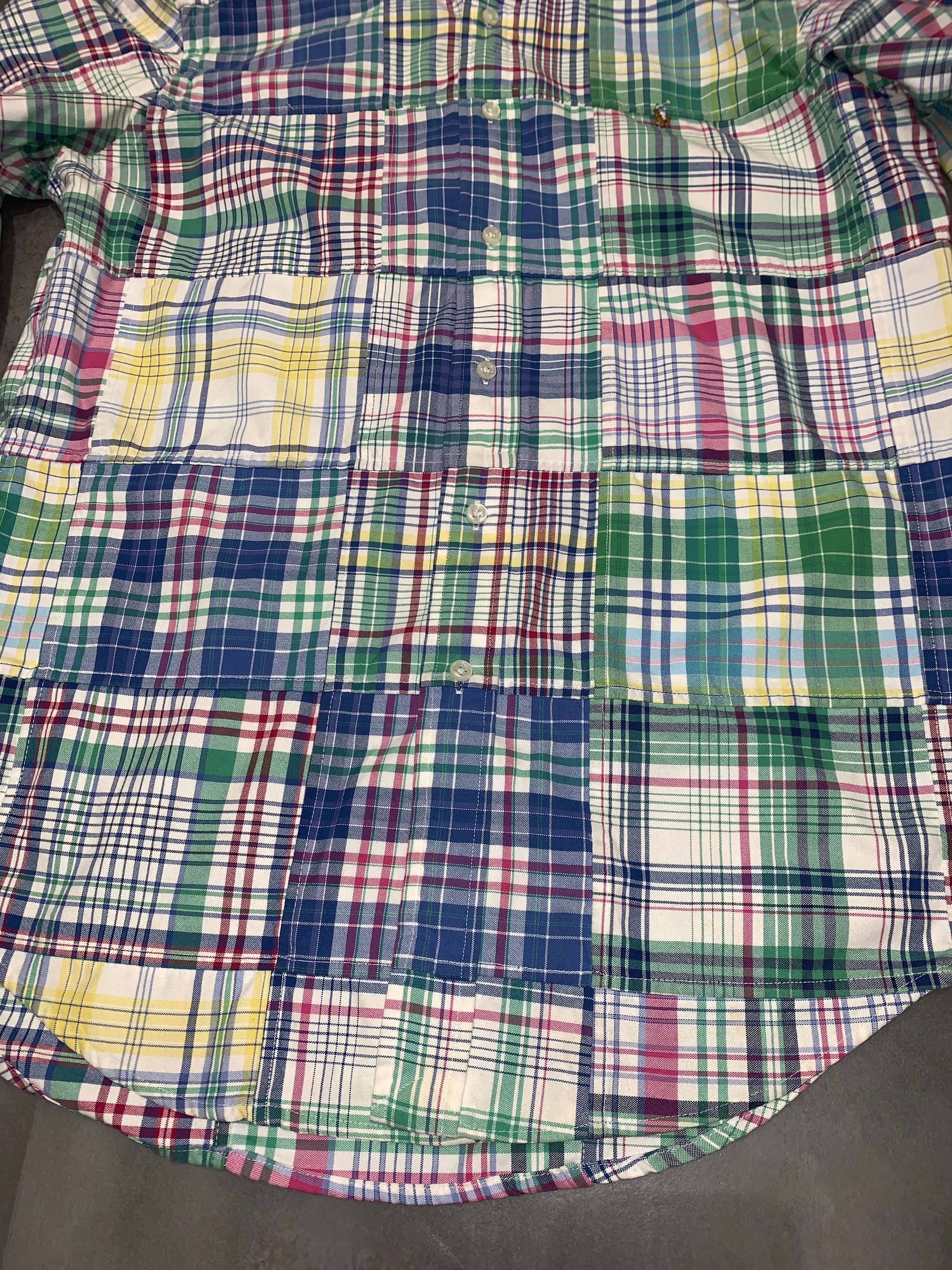 Polo Ralph Lauren × Ralph Lauren Vintage Polo Patchwork Checkered Flannel Shirt Size US M / EU 48-50 / 2 - 9 Thumbnail