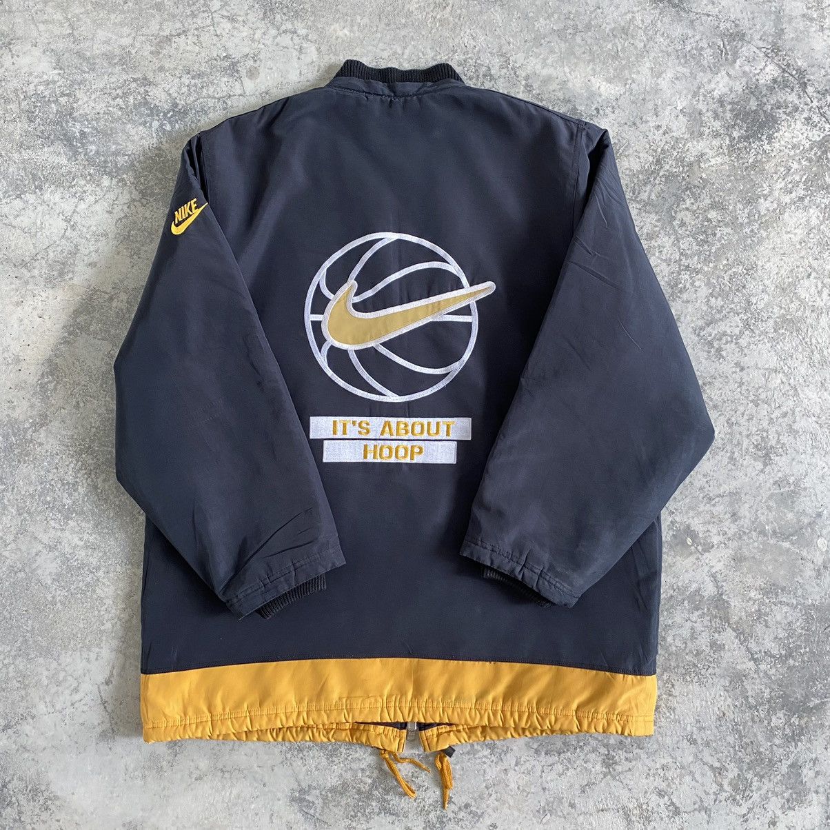 Nike Vintage 90’s Nike It's About Hoop Zipper Parka Jacket Size US L / EU 52-54 / 3 - 7 Thumbnail