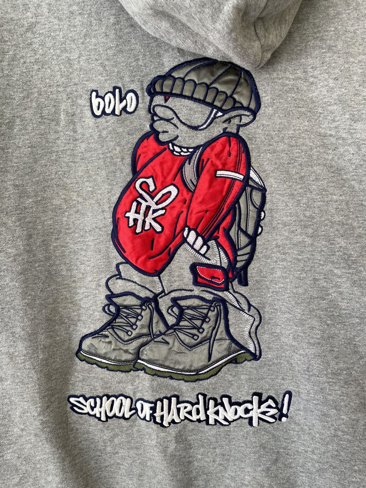 Vintage Y2K SCHOOL OF HARD KNOCKS REVERSIBLE HOODIE Size US XXL / EU 58 / 5 - 7 Thumbnail