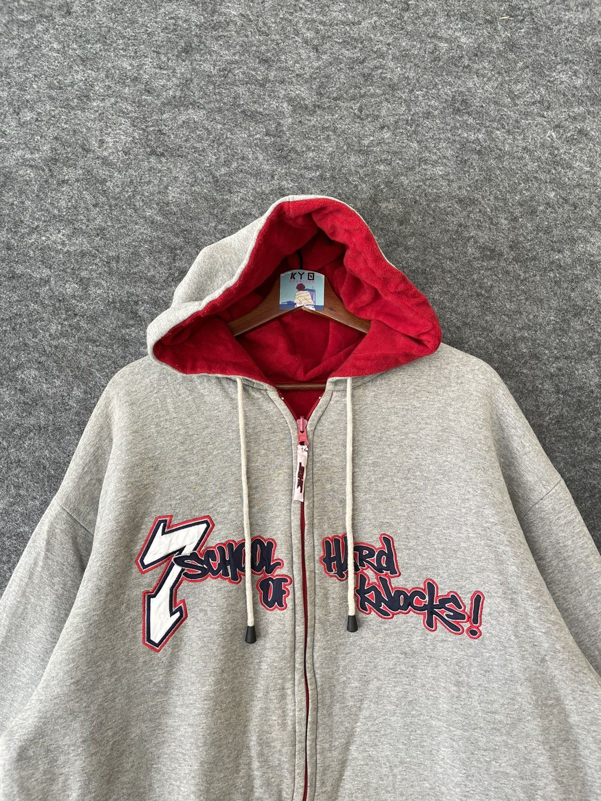 Vintage Y2K SCHOOL OF HARD KNOCKS REVERSIBLE HOODIE Size US XXL / EU 58 / 5 - 3 Thumbnail